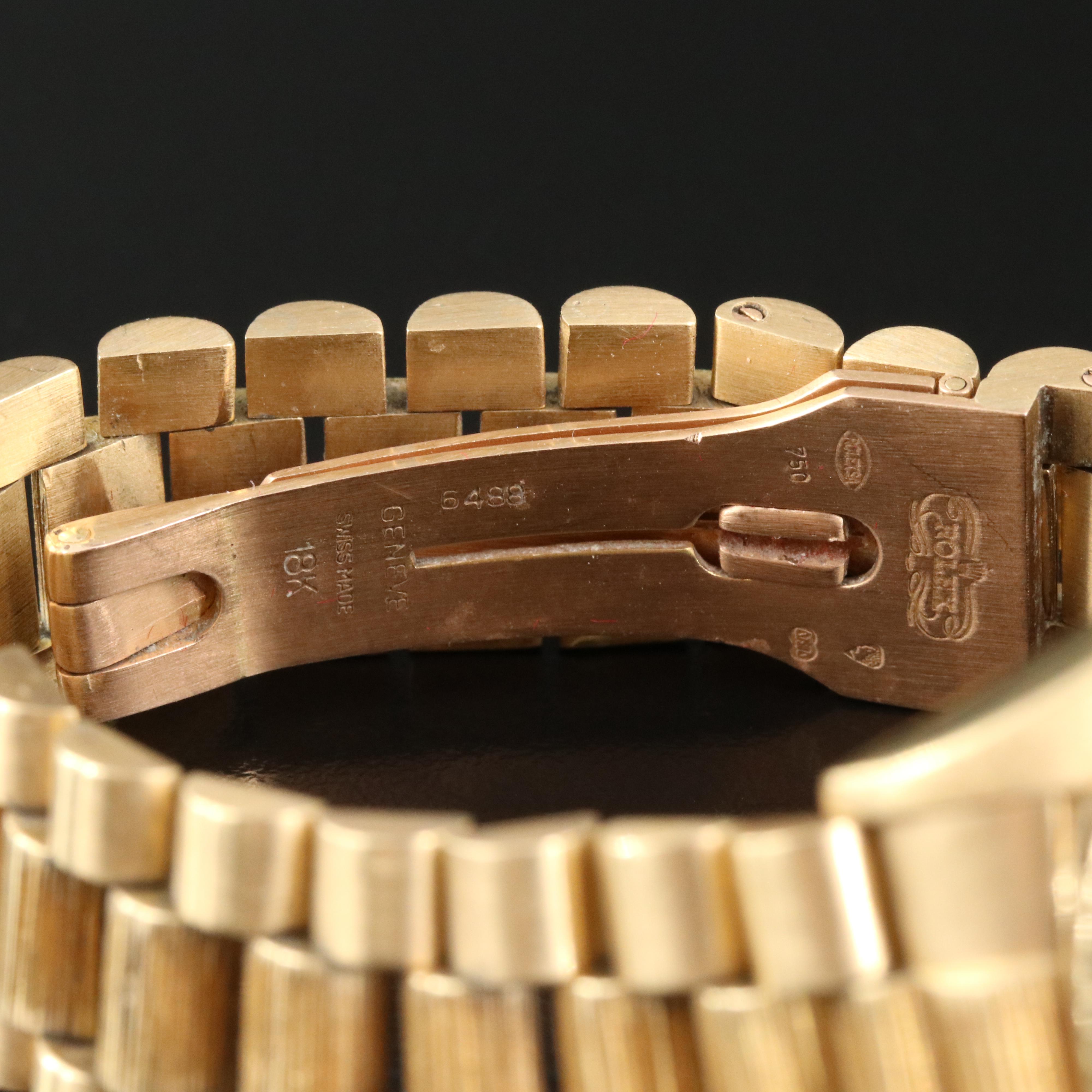 1974 Rolex Custom Diamond Dial Day-Date Watch