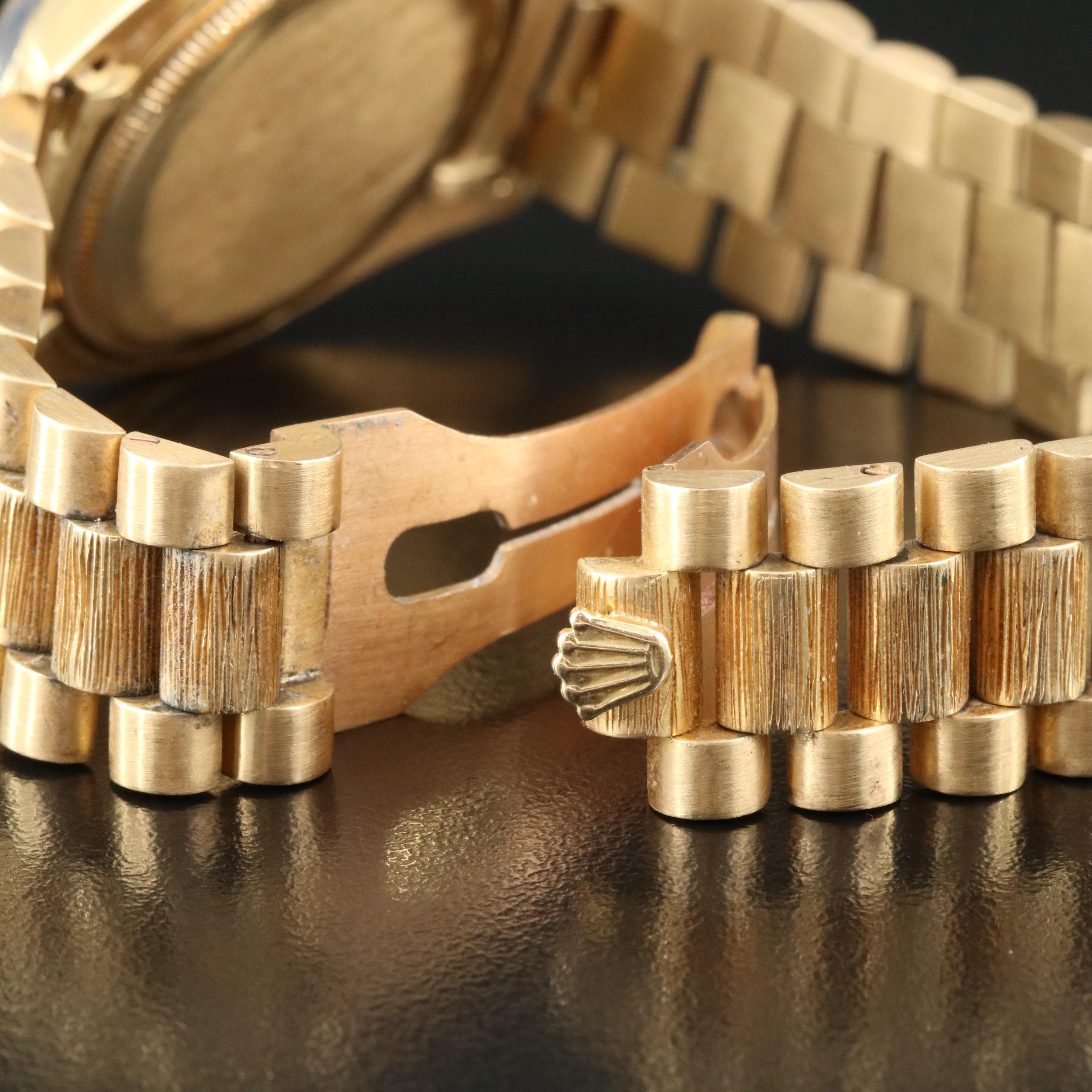 1974 Rolex Custom Diamond Dial Day-Date Watch