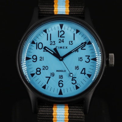 Timex MK1 California Aluminum Quartz Watch with Blue Dial and Fabric Strap