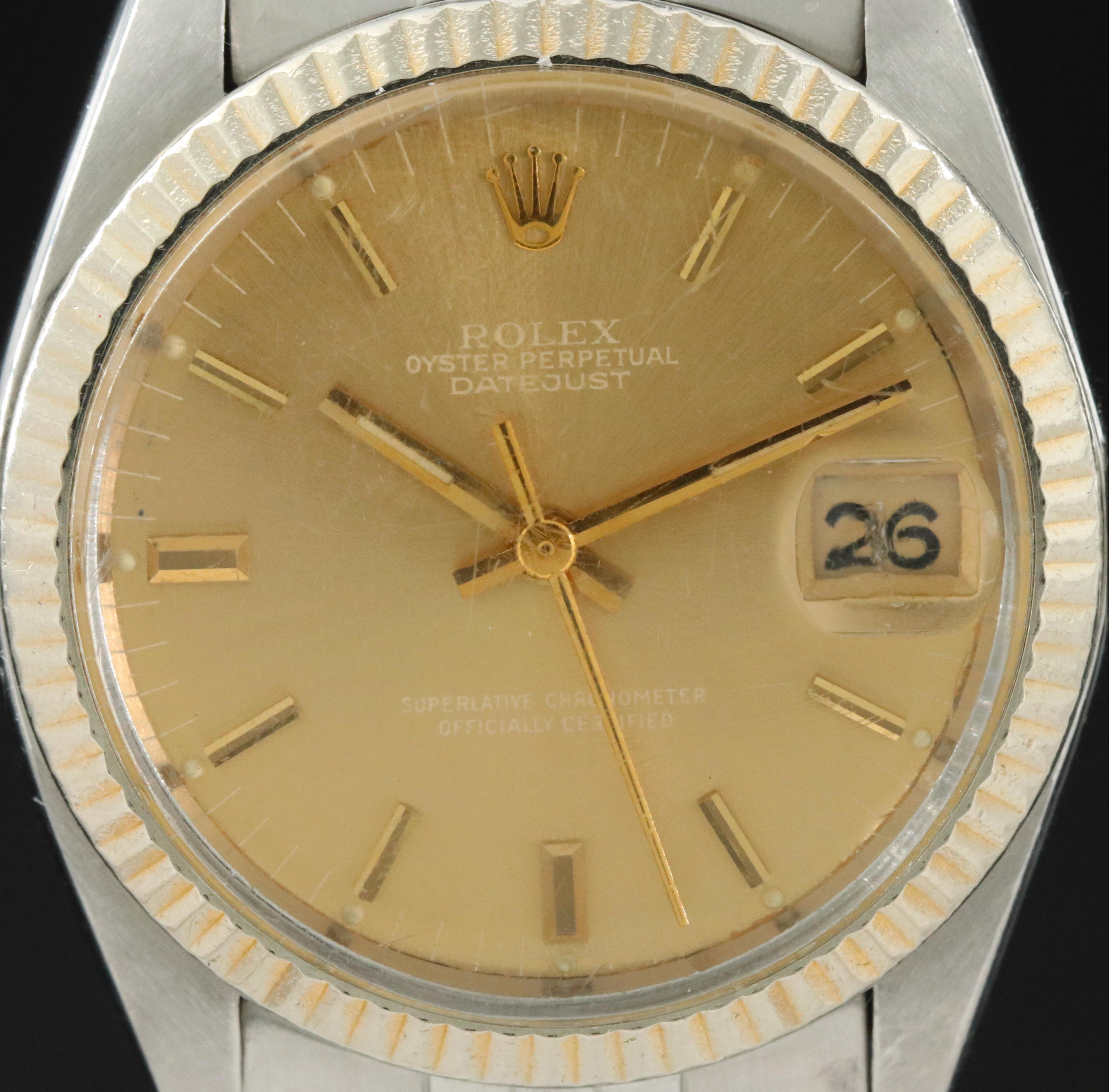1981 Rolex Oyster Perpetual Datejust Jubilee Band Watch