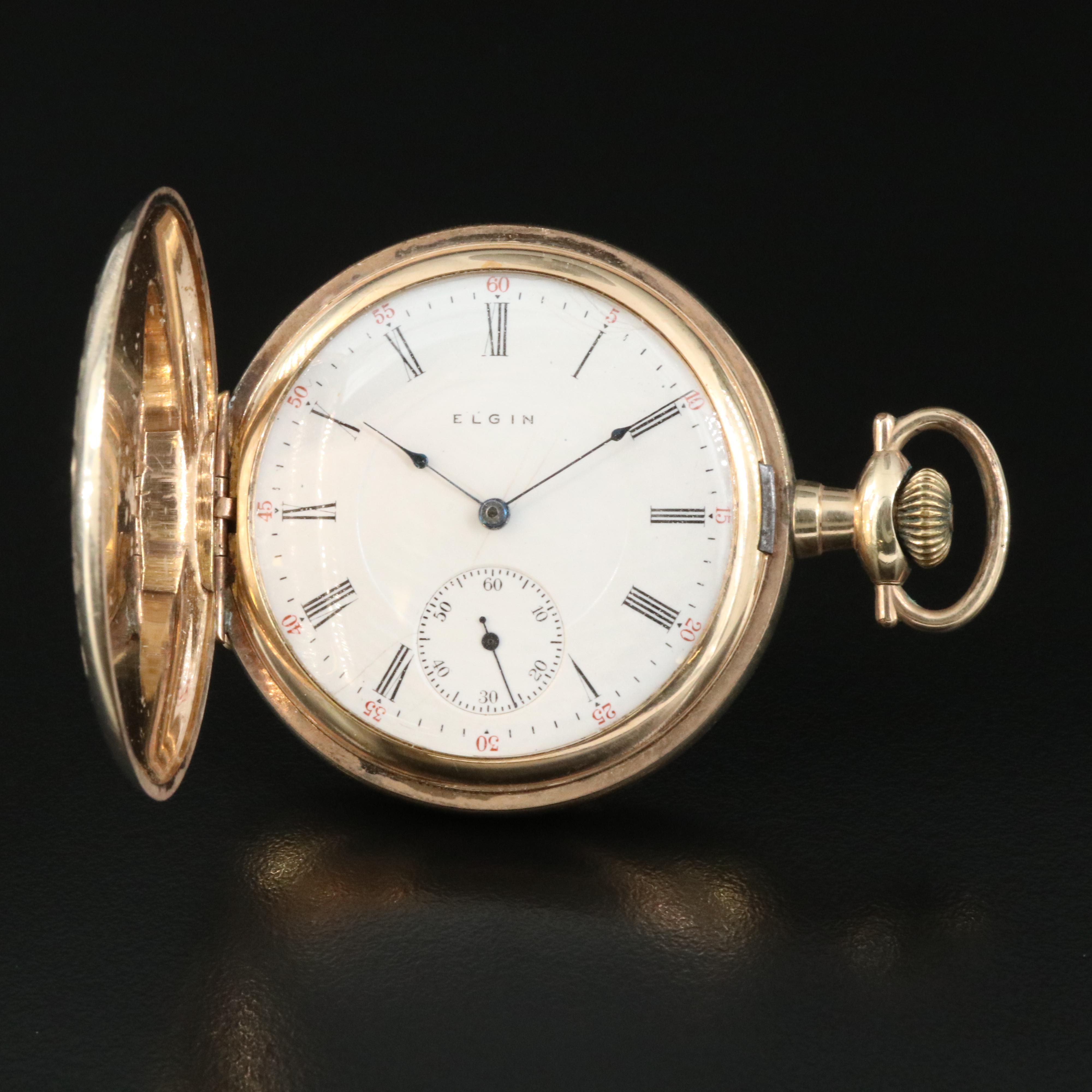 1914 Elgin Hunting Case Pocket Watch