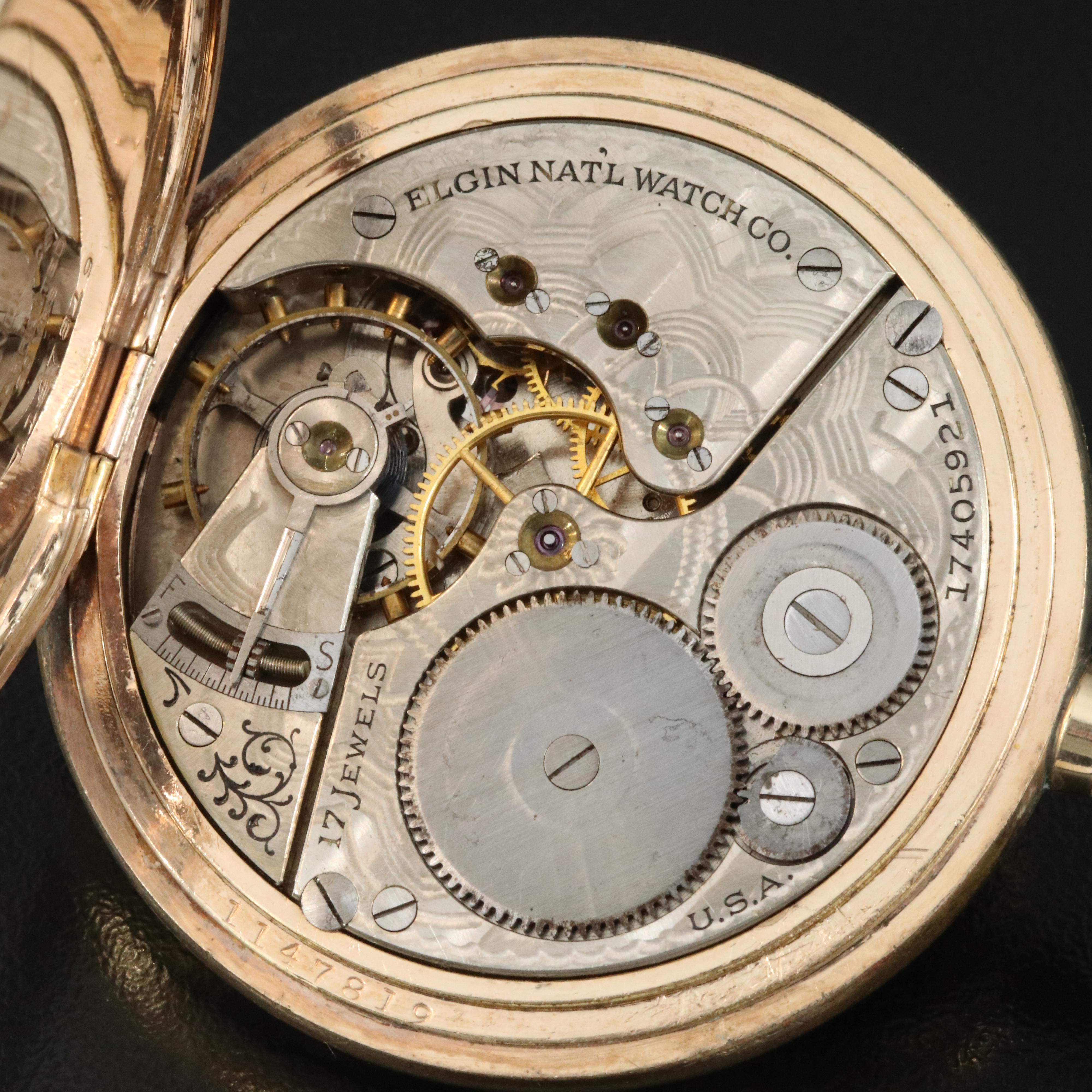 1914 Elgin Hunting Case Pocket Watch