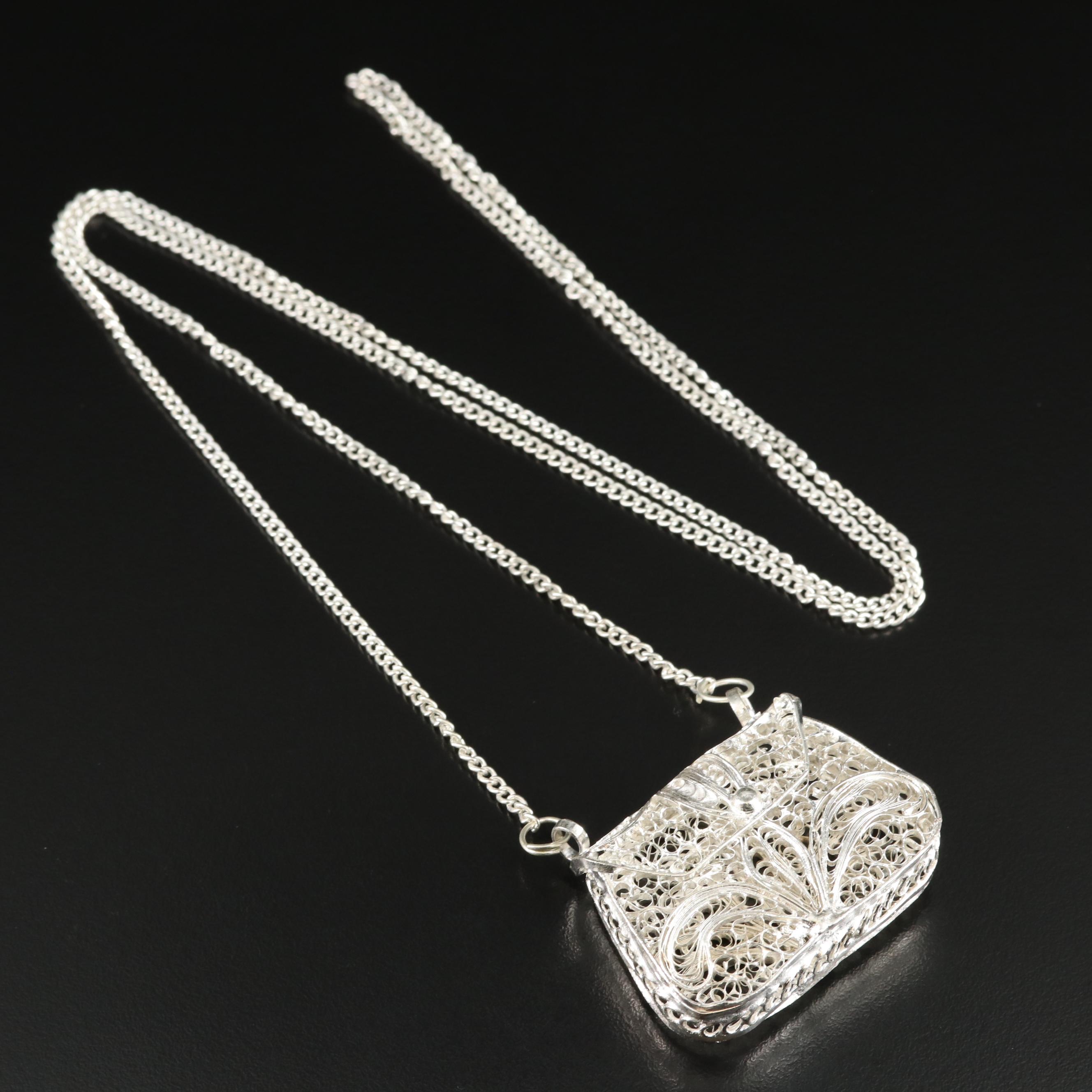 Filigree Purse Necklace