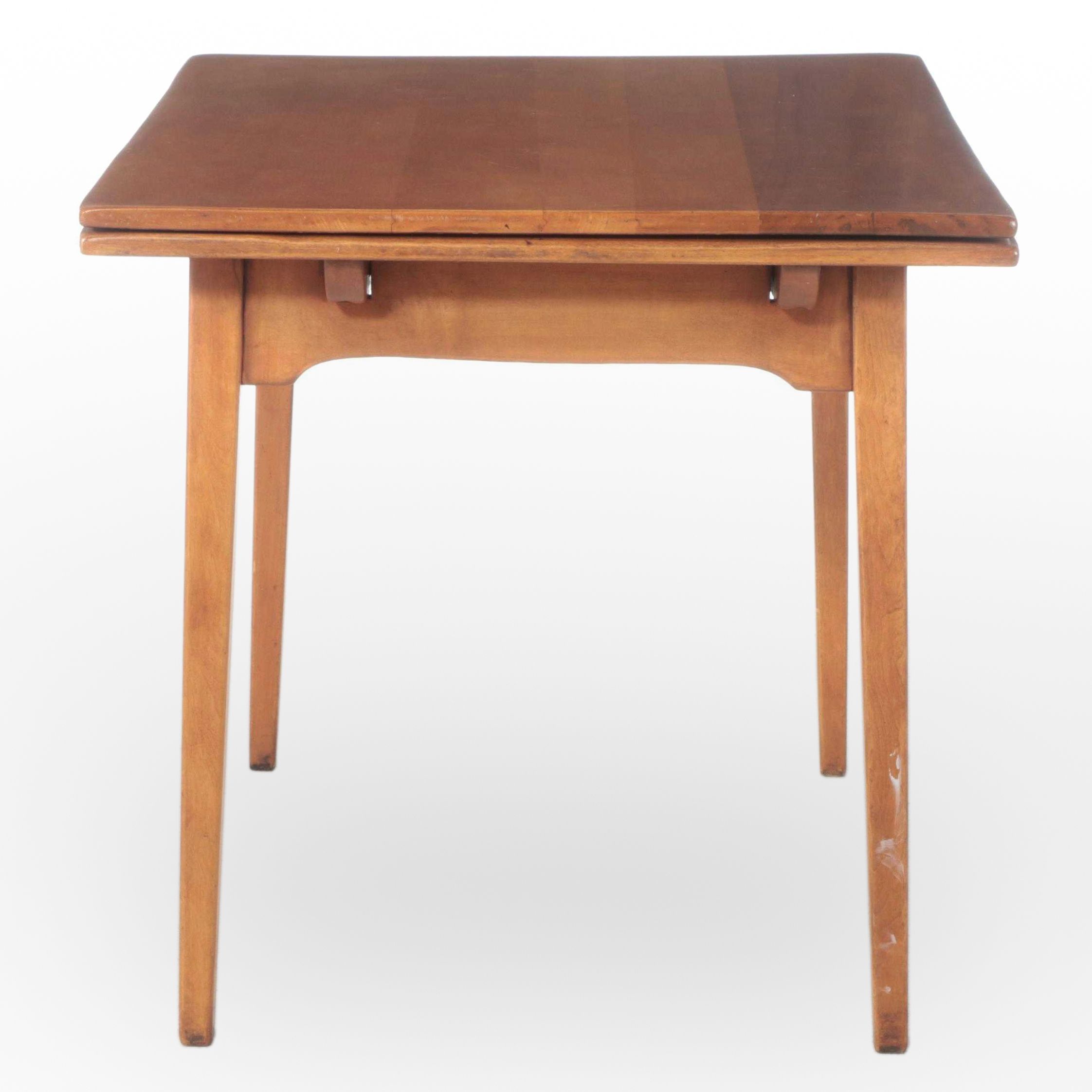 American Colonial Style Maple Draw-Leaf Dining Table, Mid-20th Century
