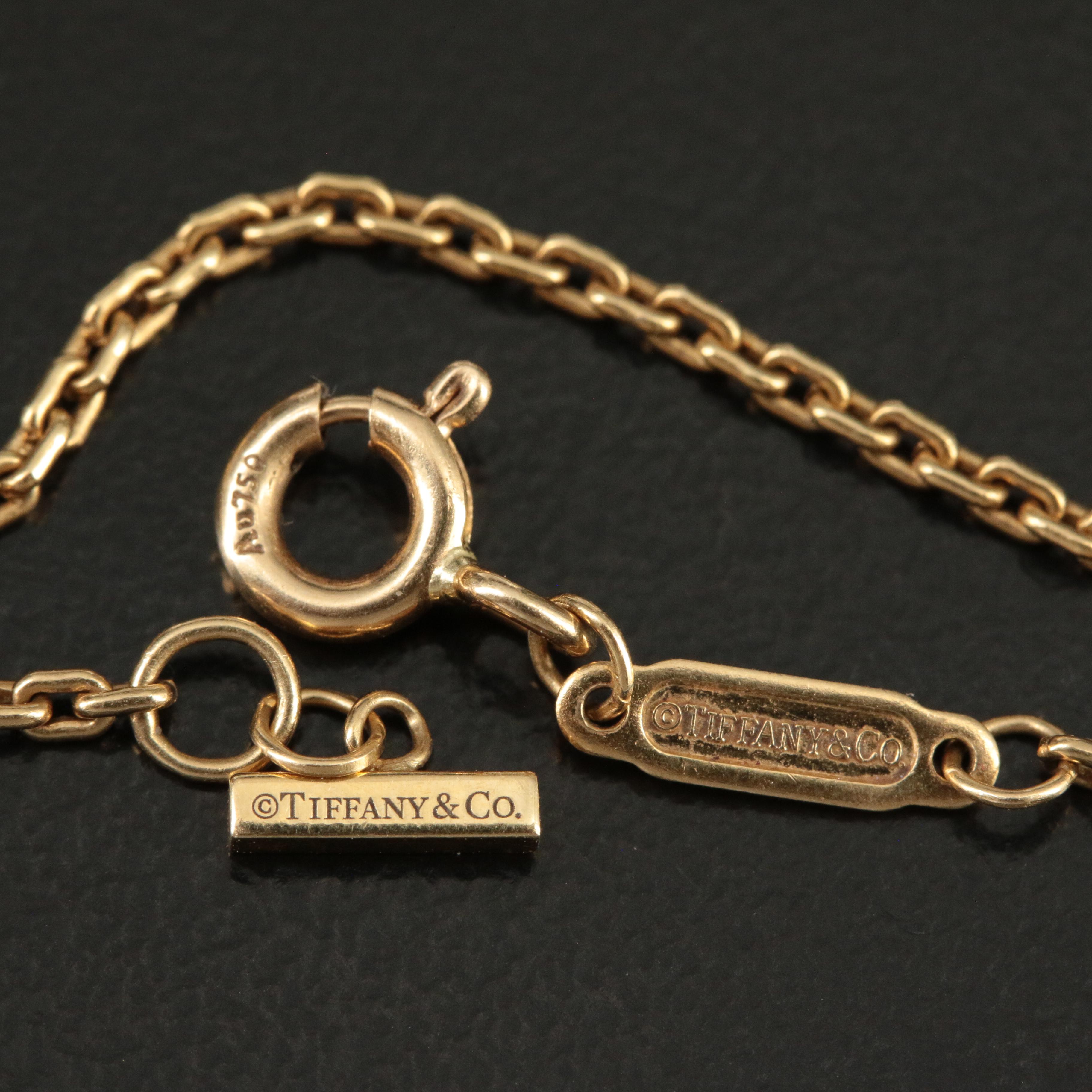 Tiffany & Co. "T Smile" 18K 0 .68 CTW Diamond Necklace