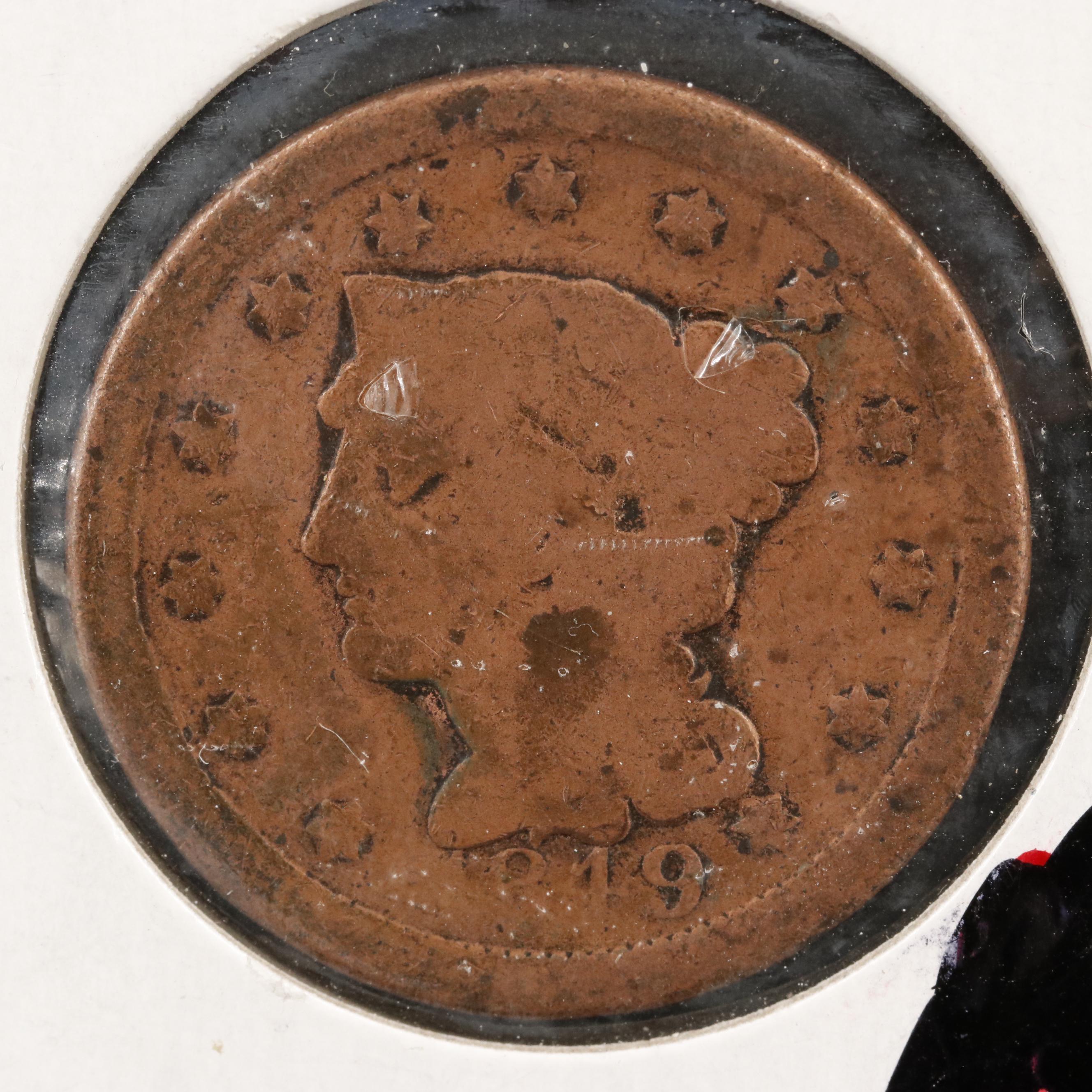 Collection of Eleven Circulated U.S. Large Cents