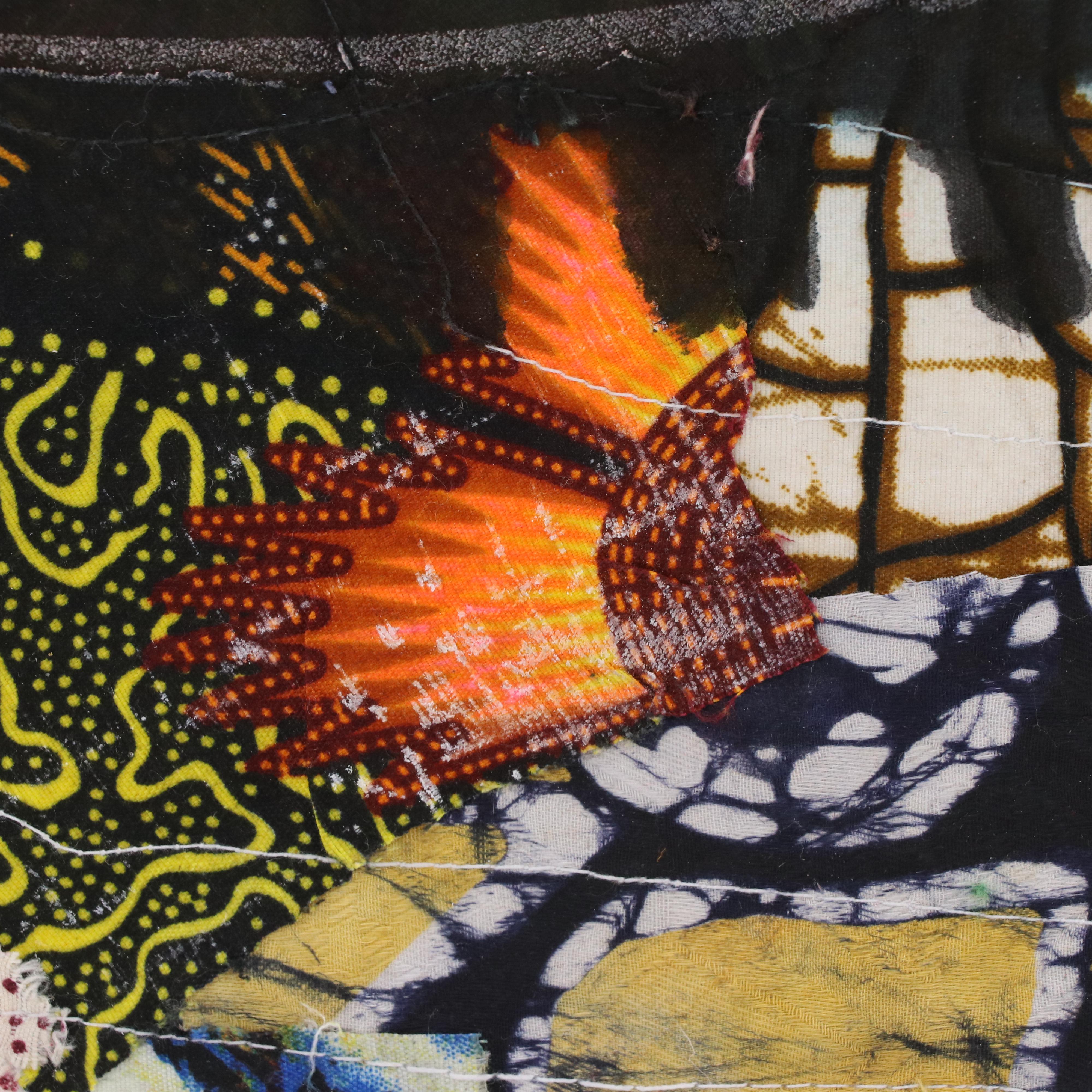 Abiola Idowu Figurative Mixed Media Painting "Born to Reign," 2024