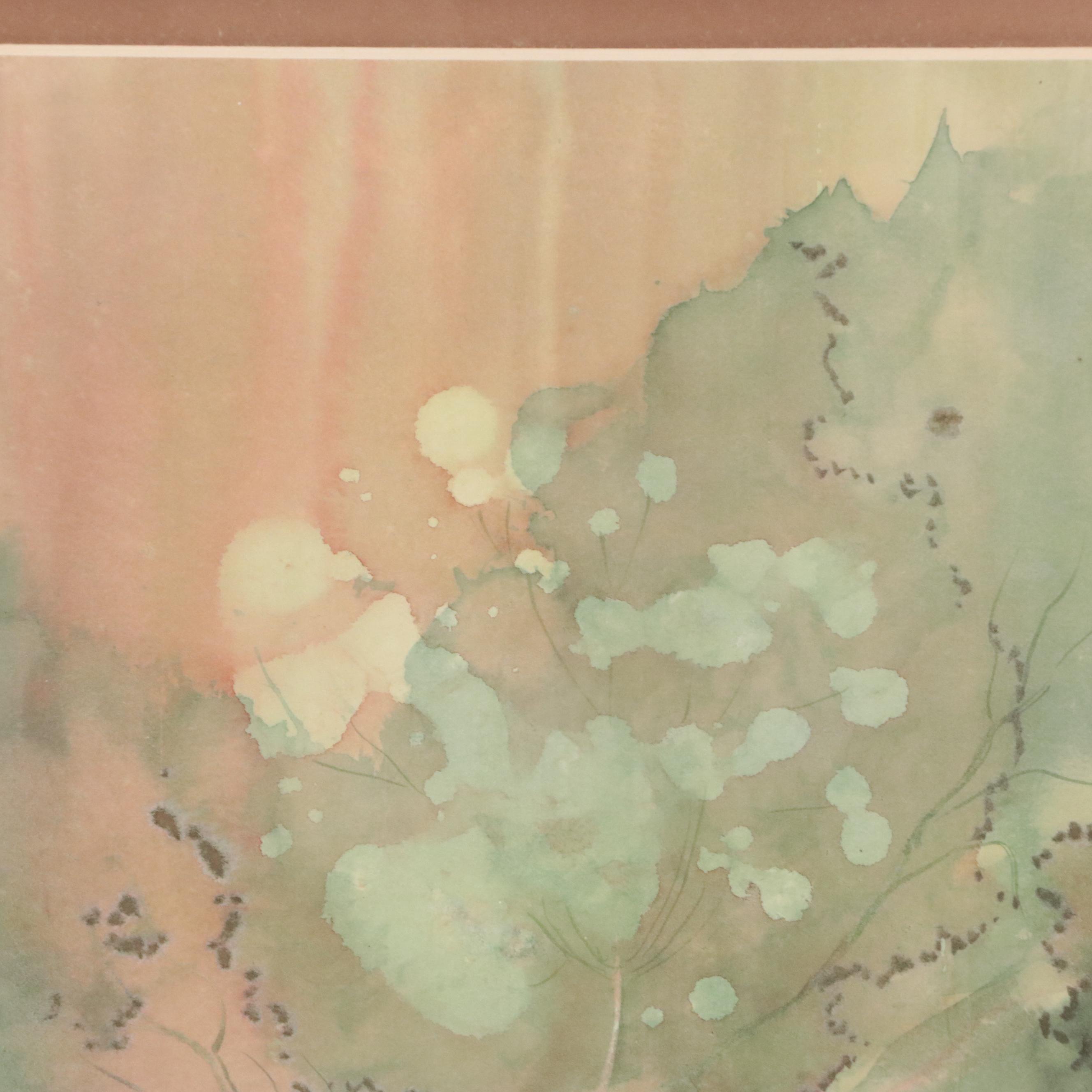 Adair L. Williams Vegetal Landscape Watercolor Painting