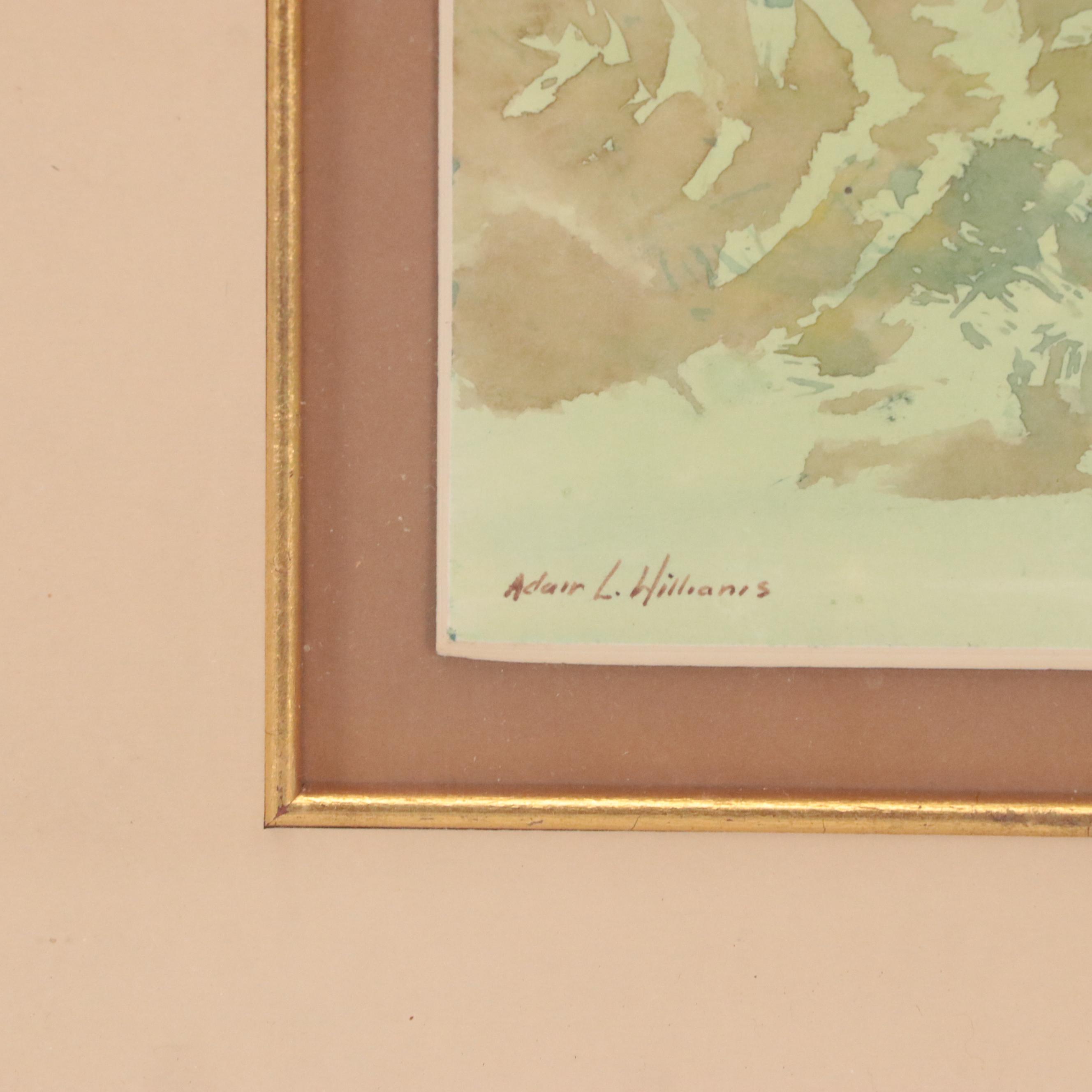 Adair L. Williams Vegetal Landscape Watercolor Painting