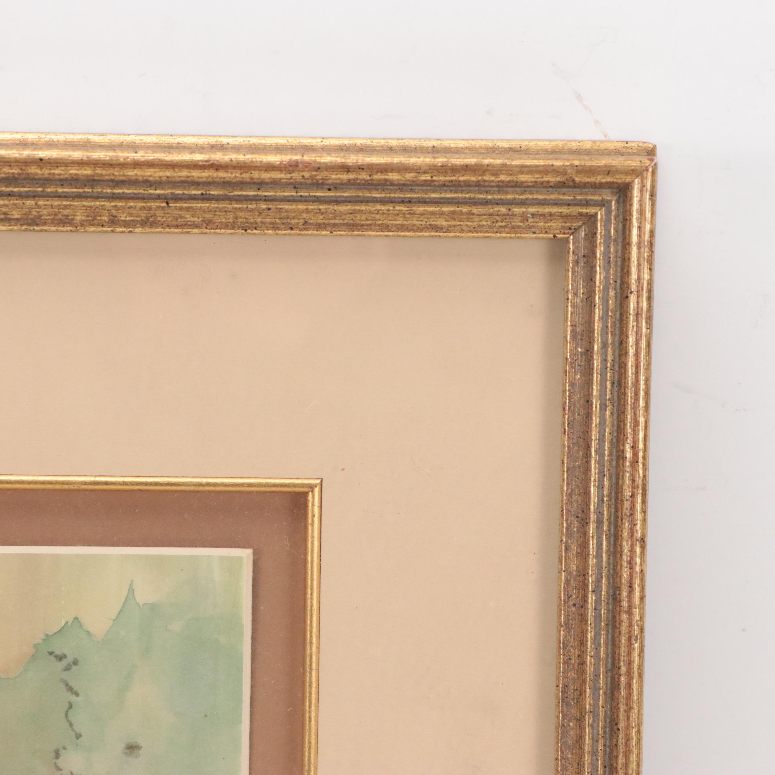 Adair L. Williams Vegetal Landscape Watercolor Painting