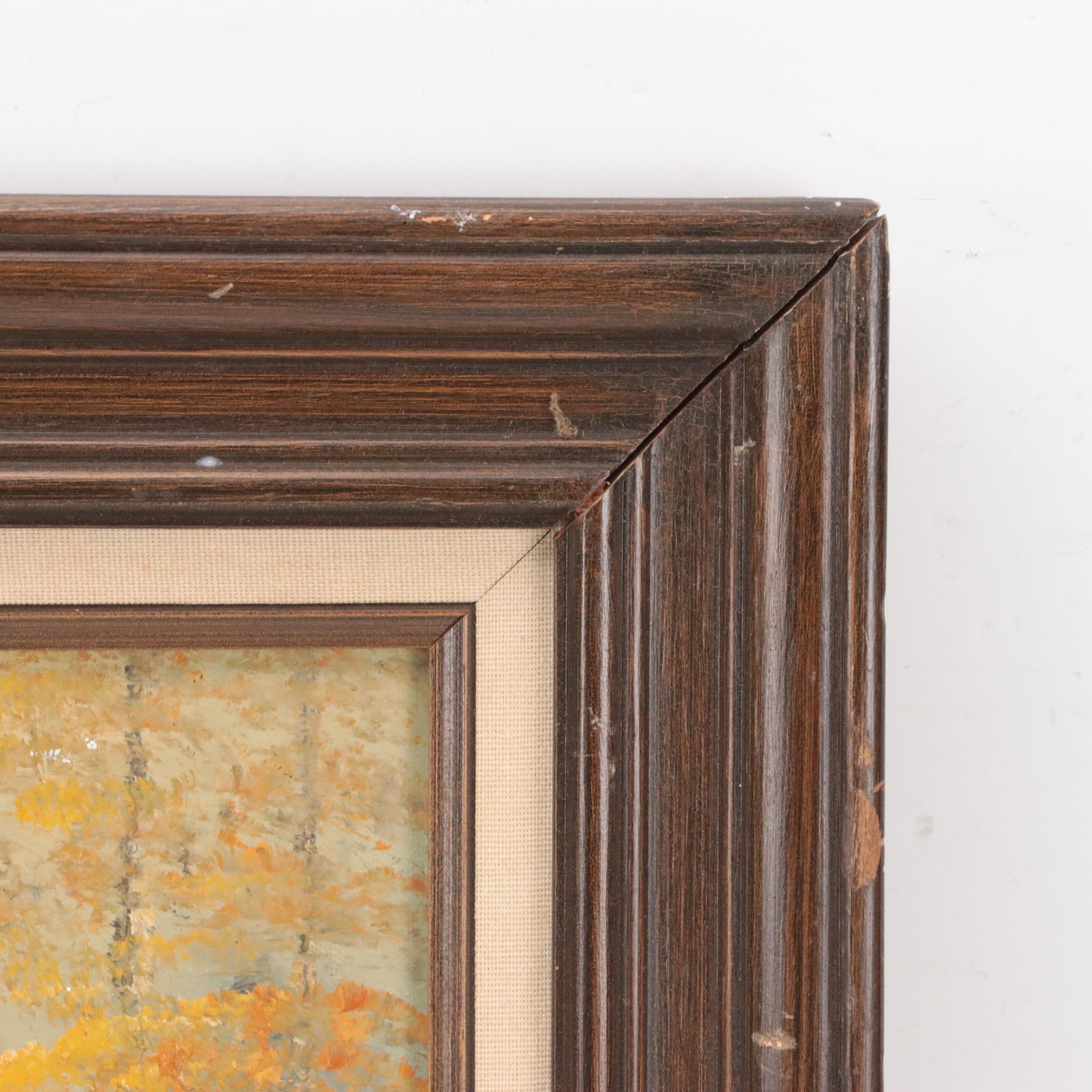 P. Rambert Parisian Street Scene Oil Painting