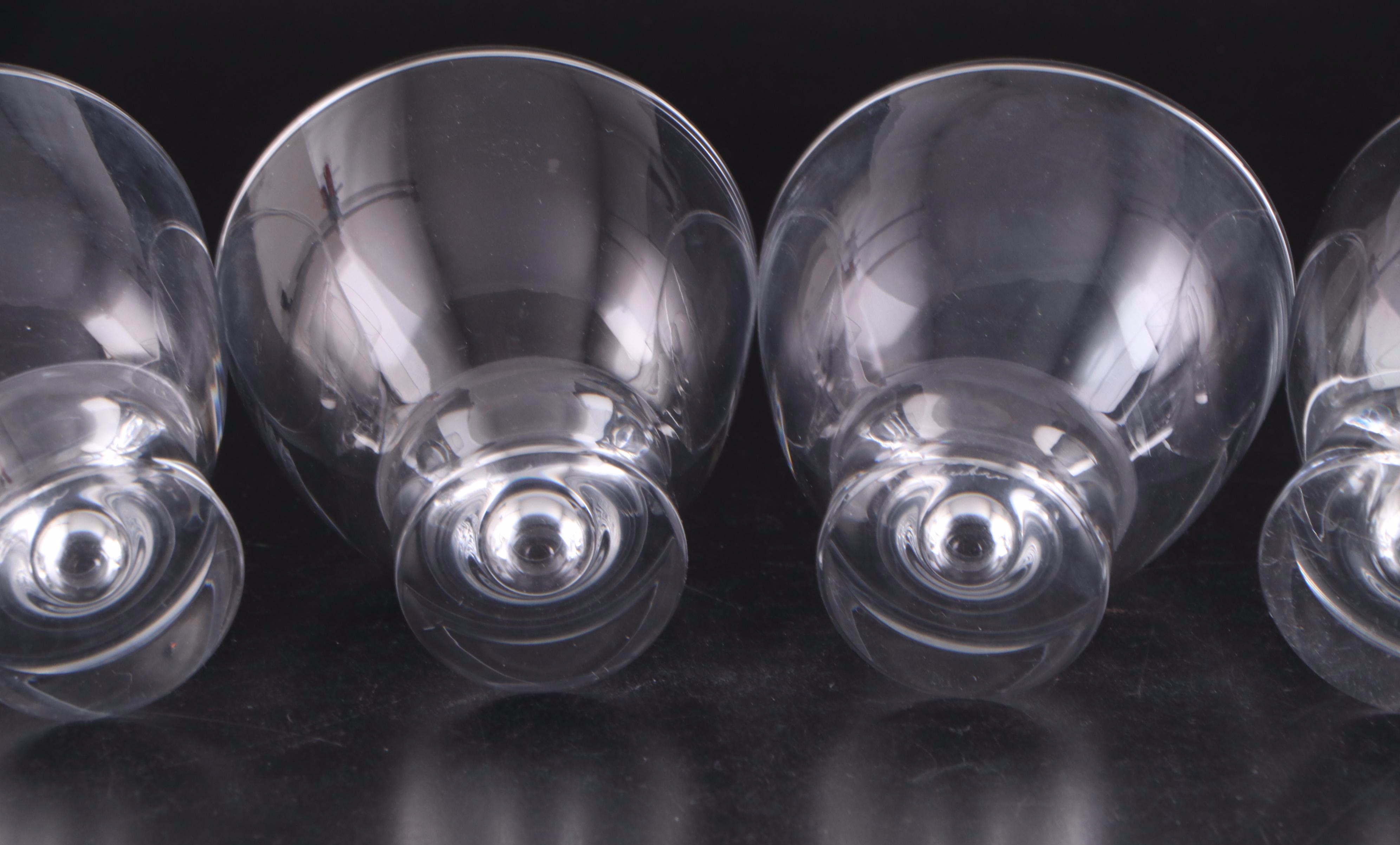 Donald Pollard for Steuben Crystal Wine Glasses, Mid-20th Century