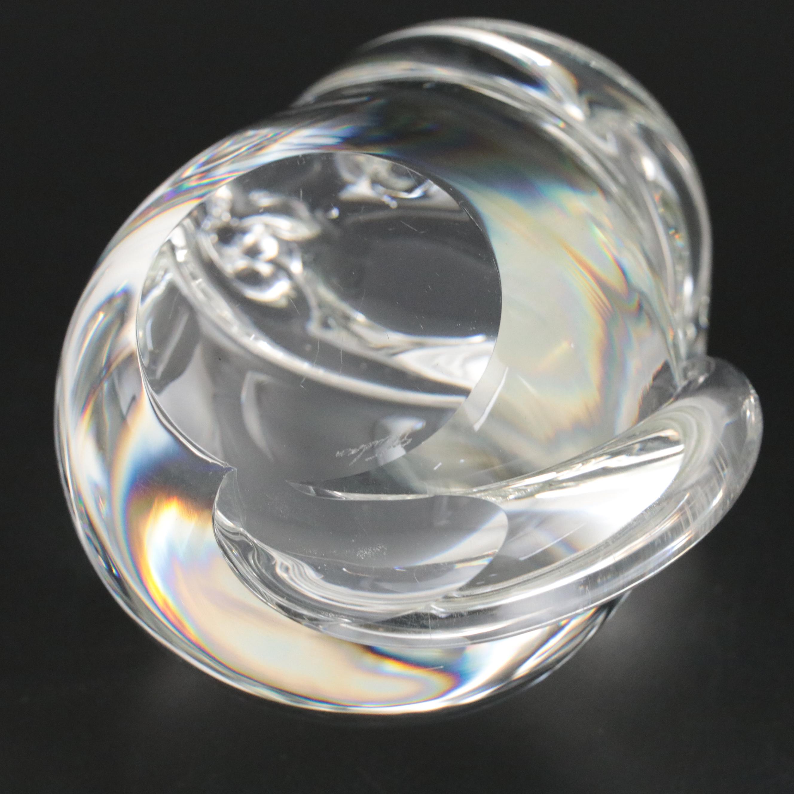 Steuben Art Glass Cat Paperweight