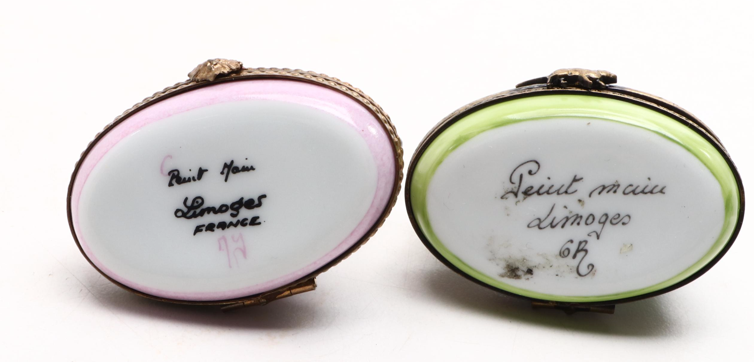 Chamart and Other Hand-Painted Porcelain Cat Limoges Boxes