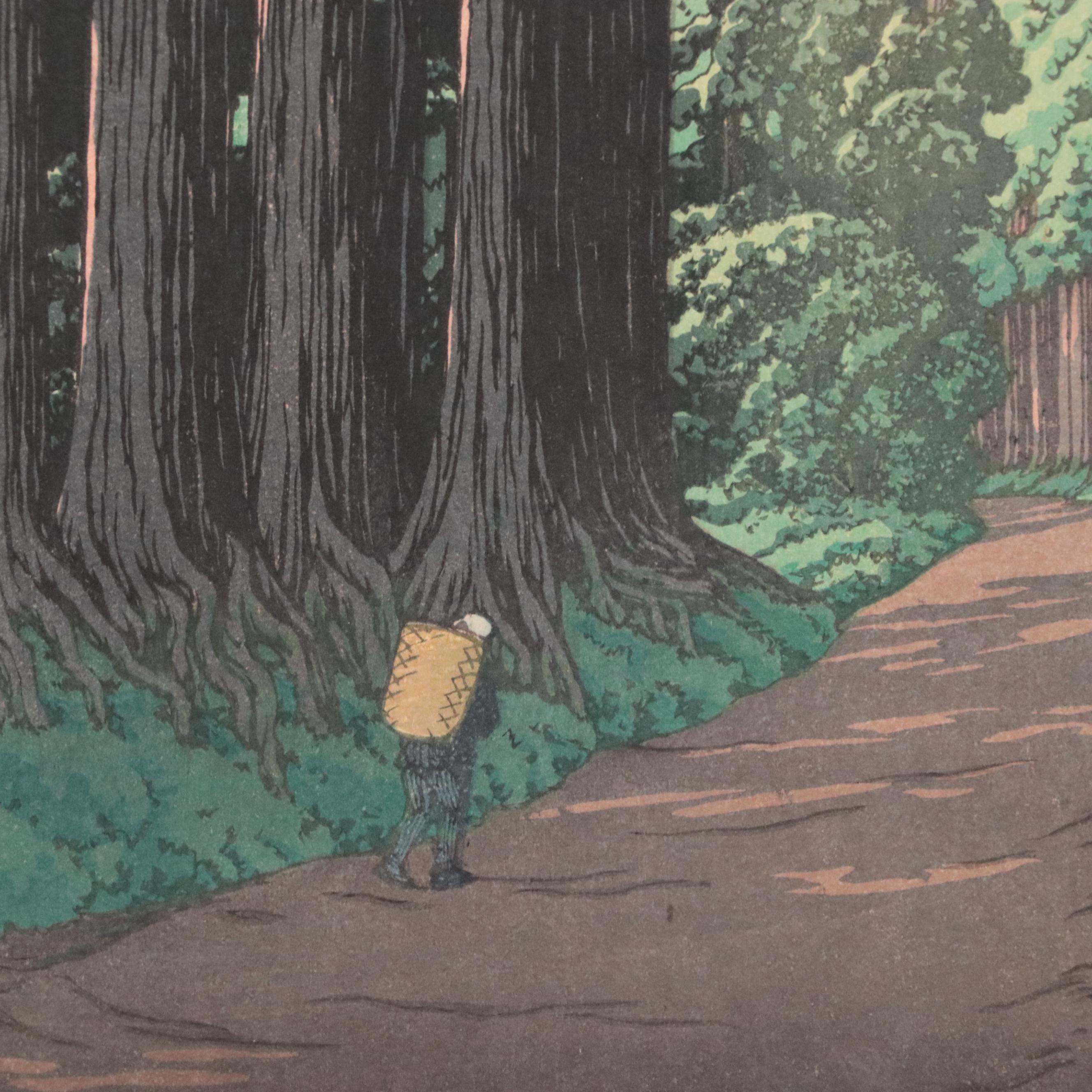 Kawase Hasui Woodblock "The Road to Nikko," 1930