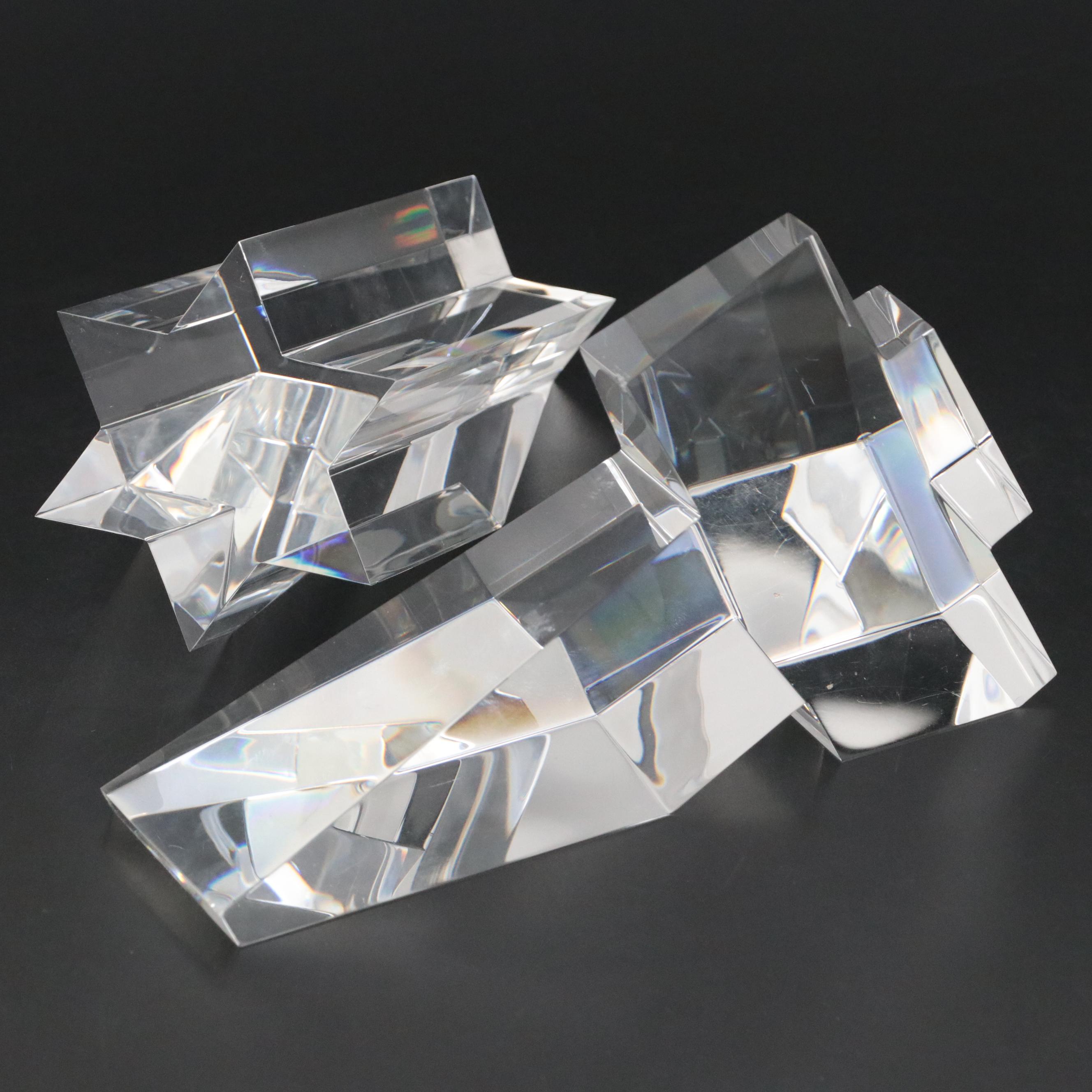 Steuben Art Glass Star and Other Paperweights