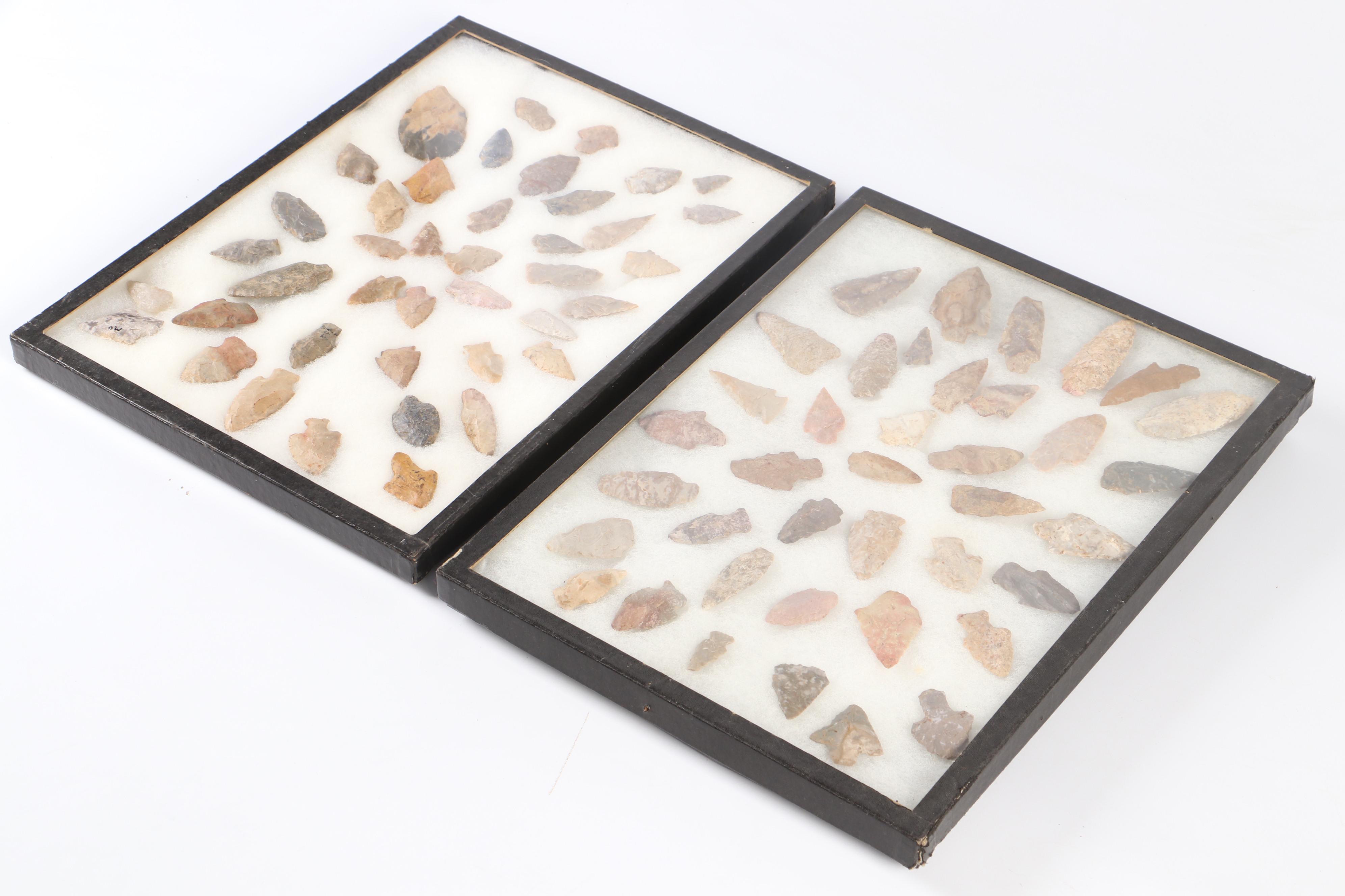 Early Native American Type Knapped Stone Projectile Points