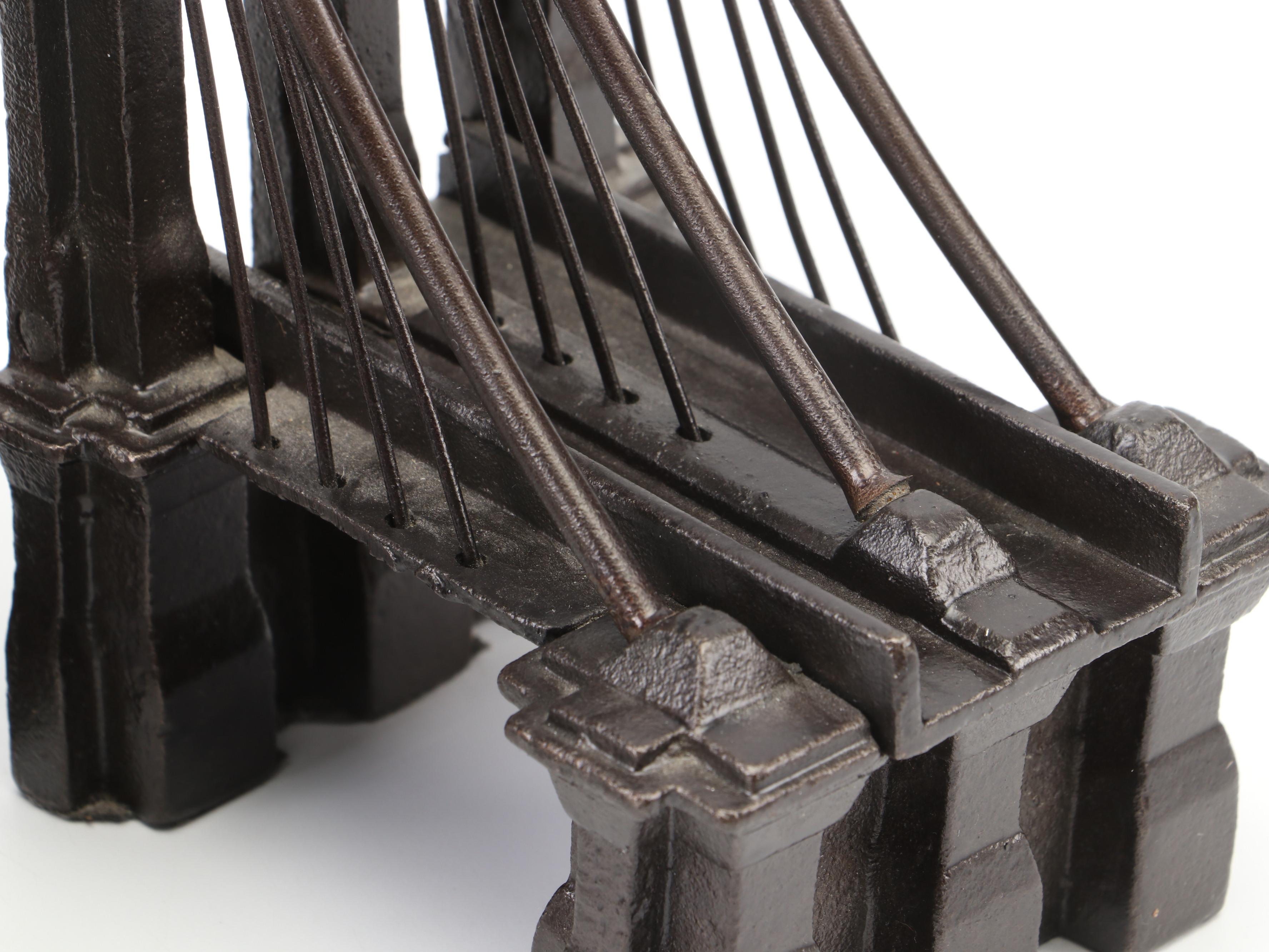 Restoration Hardware Industrial Style Brooklyn Bridge Cast Iron Bookends