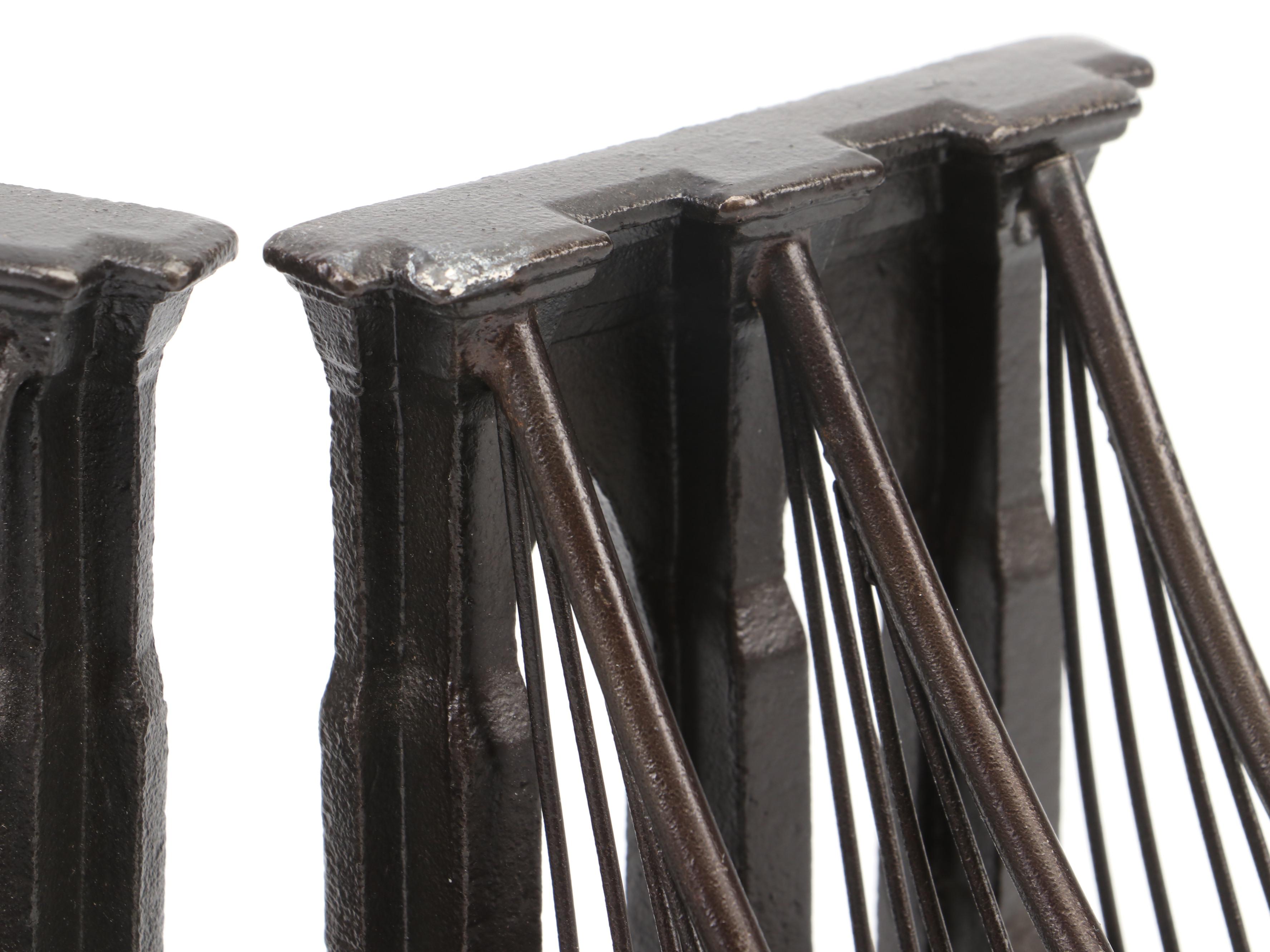 Restoration Hardware Industrial Style Brooklyn Bridge Cast Iron Bookends