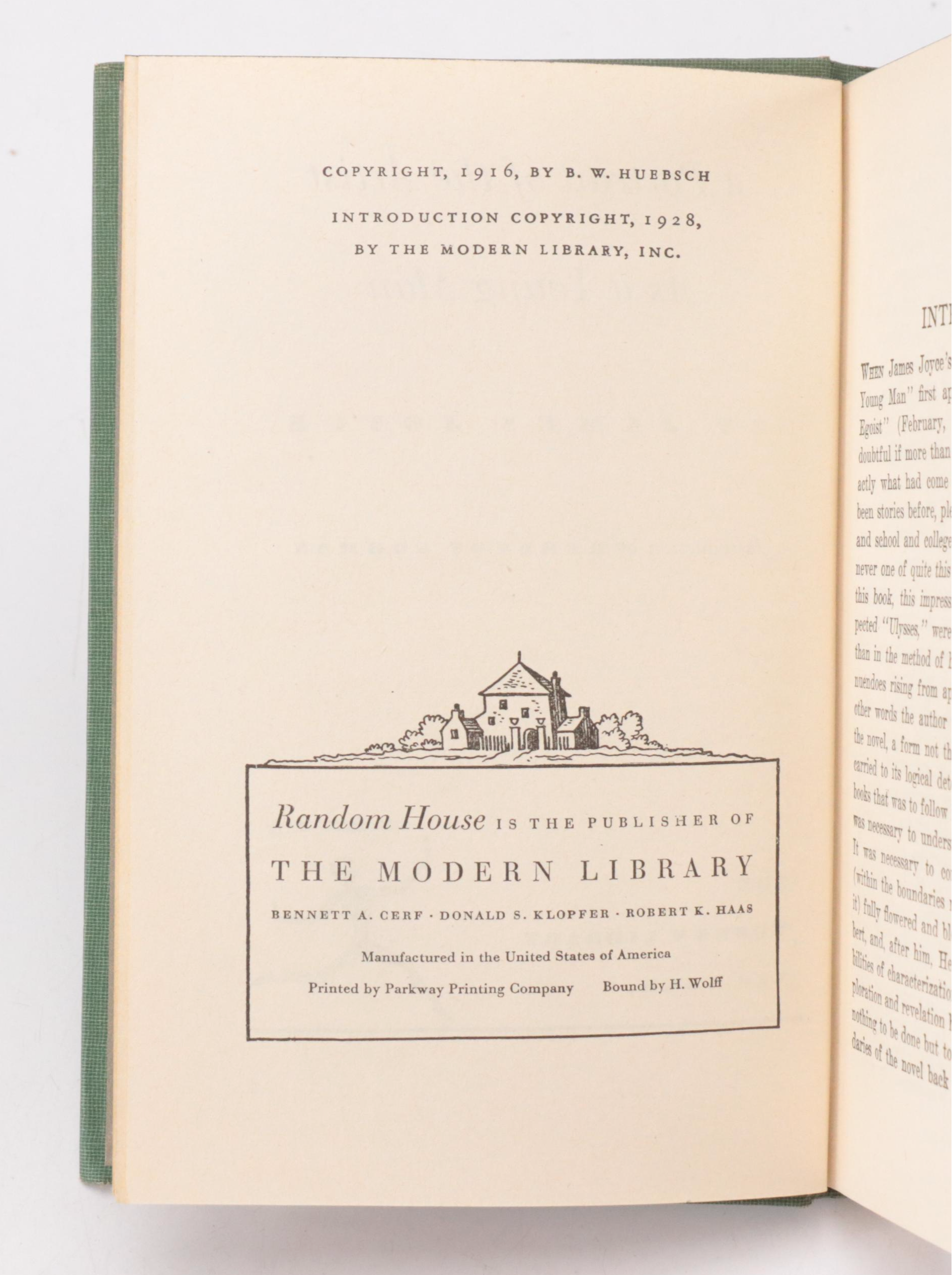 "A Portrait of the Artist as a Young Man" by James Joyce with Other Classics