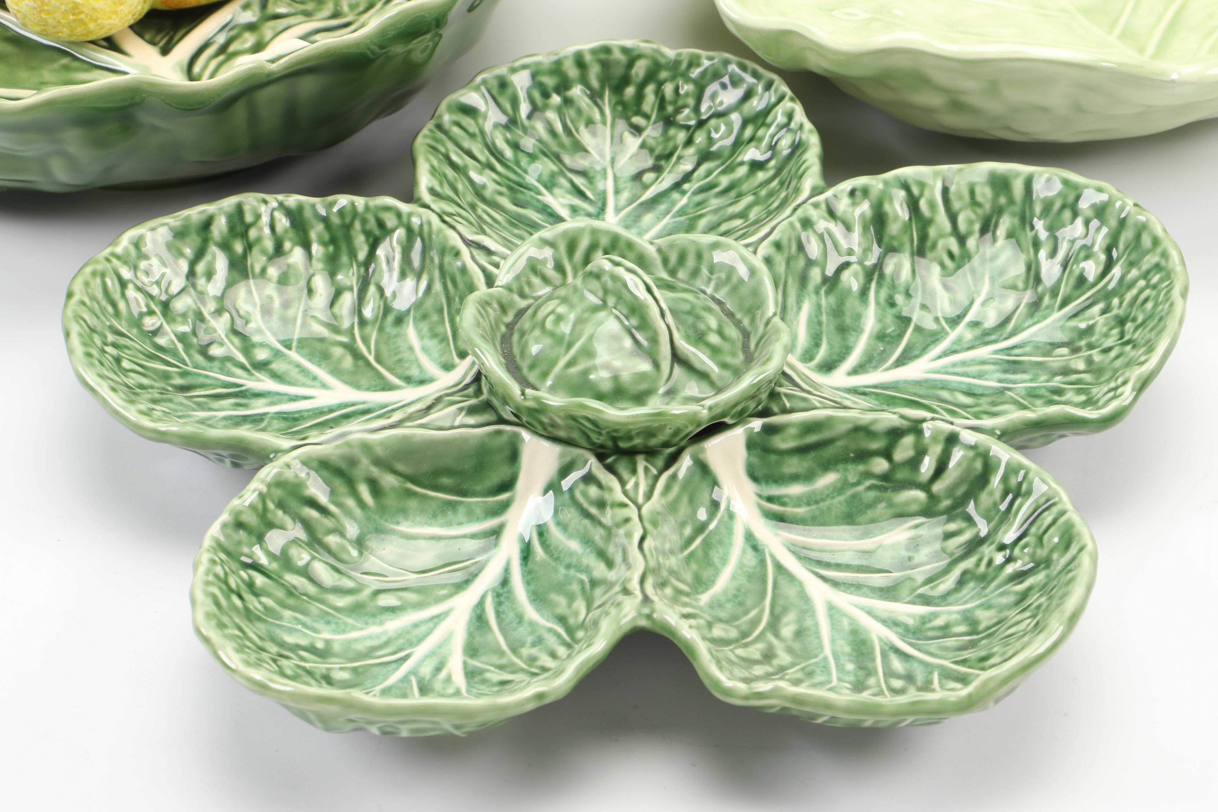 Spanish Goodfriend Majolica Seafood Platter with Other Food Shaped Serveware