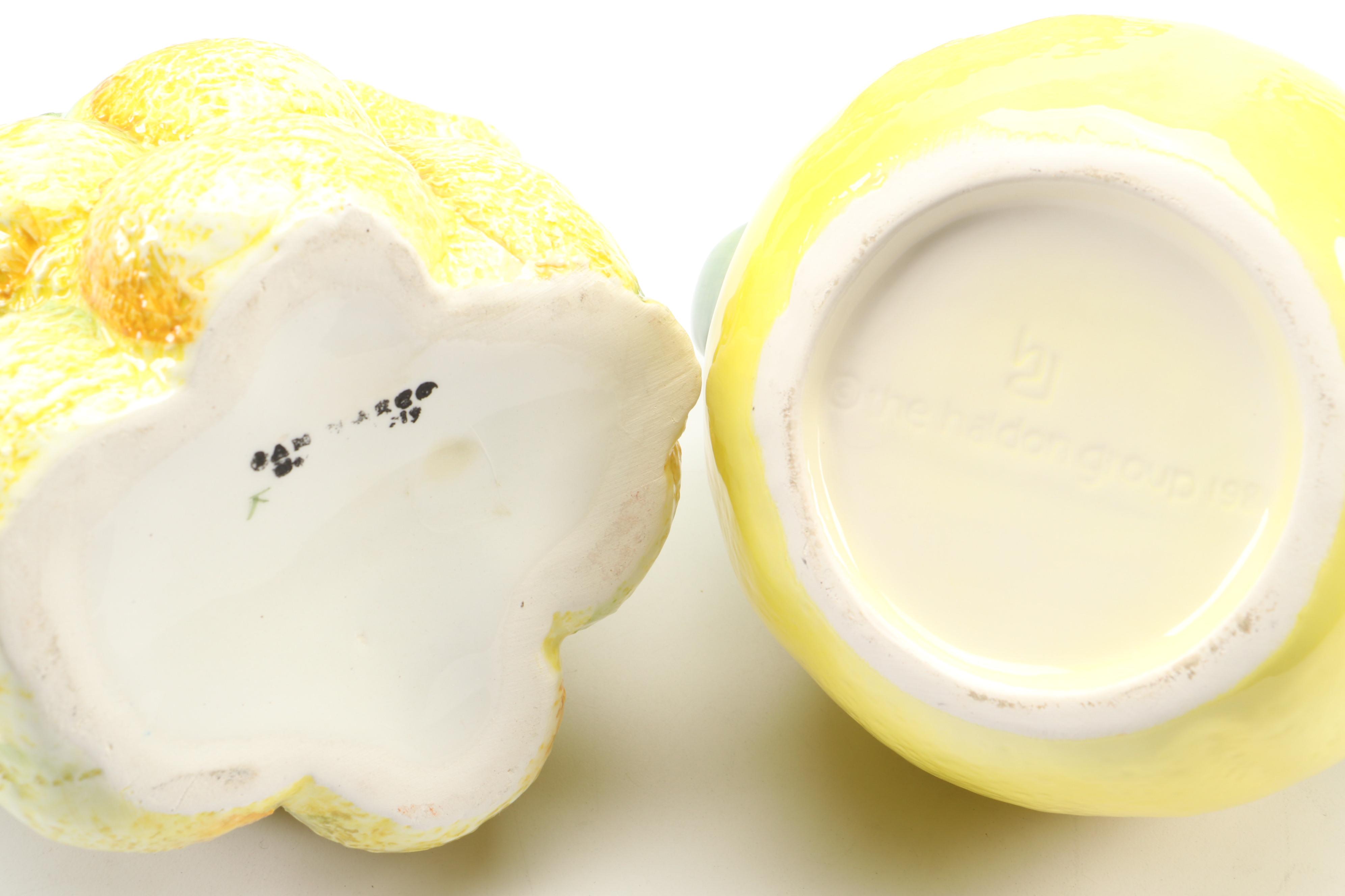 Spanish Goodfriend Majolica Seafood Platter with Other Food Shaped Serveware