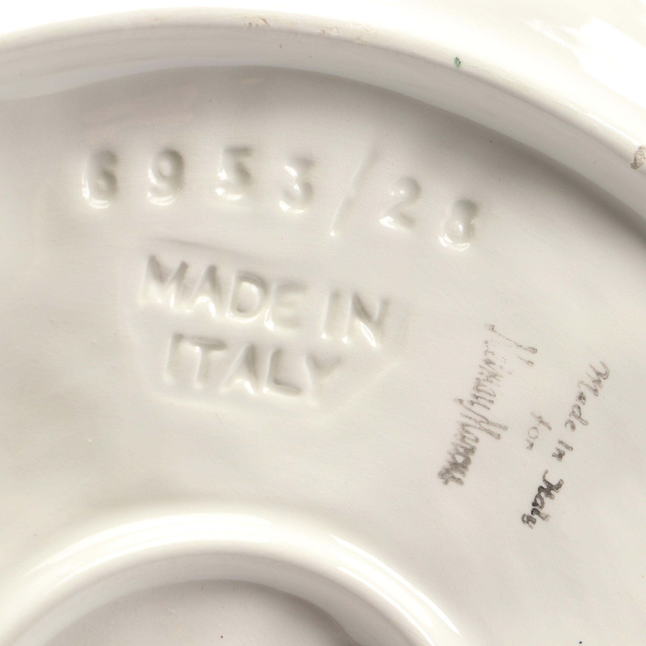 Spanish Goodfriend Majolica Seafood Platter with Other Food Shaped Serveware