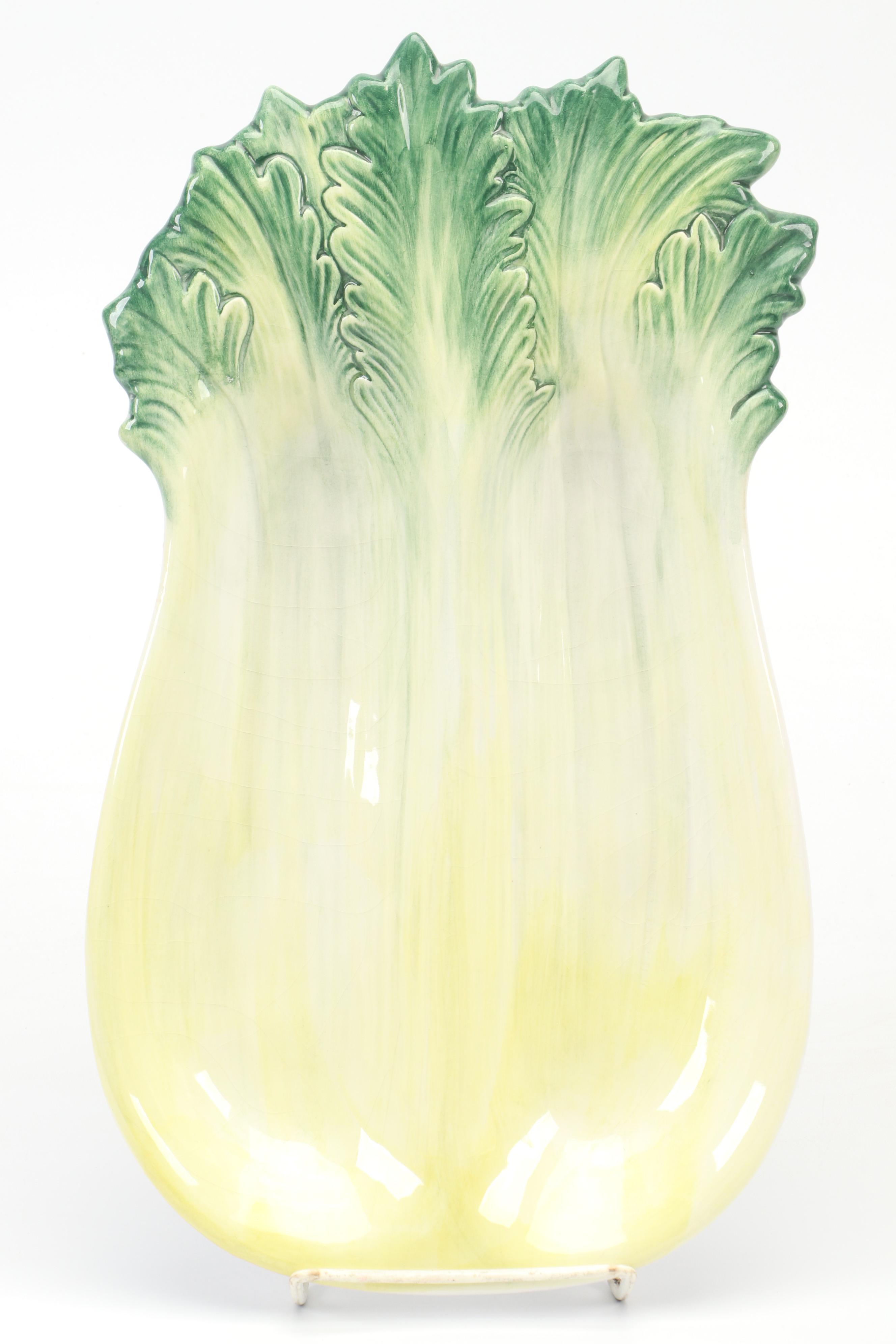 Spanish Goodfriend Majolica Seafood Platter with Other Food Shaped Serveware