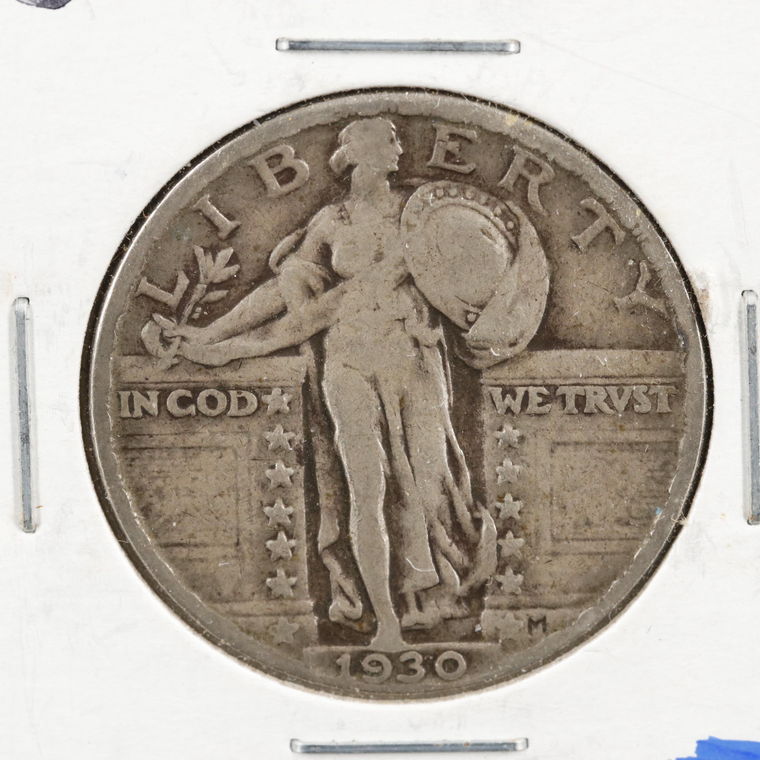 Collection of Fifteen Different Standing Liberty Quarters 1925-1930 Complete