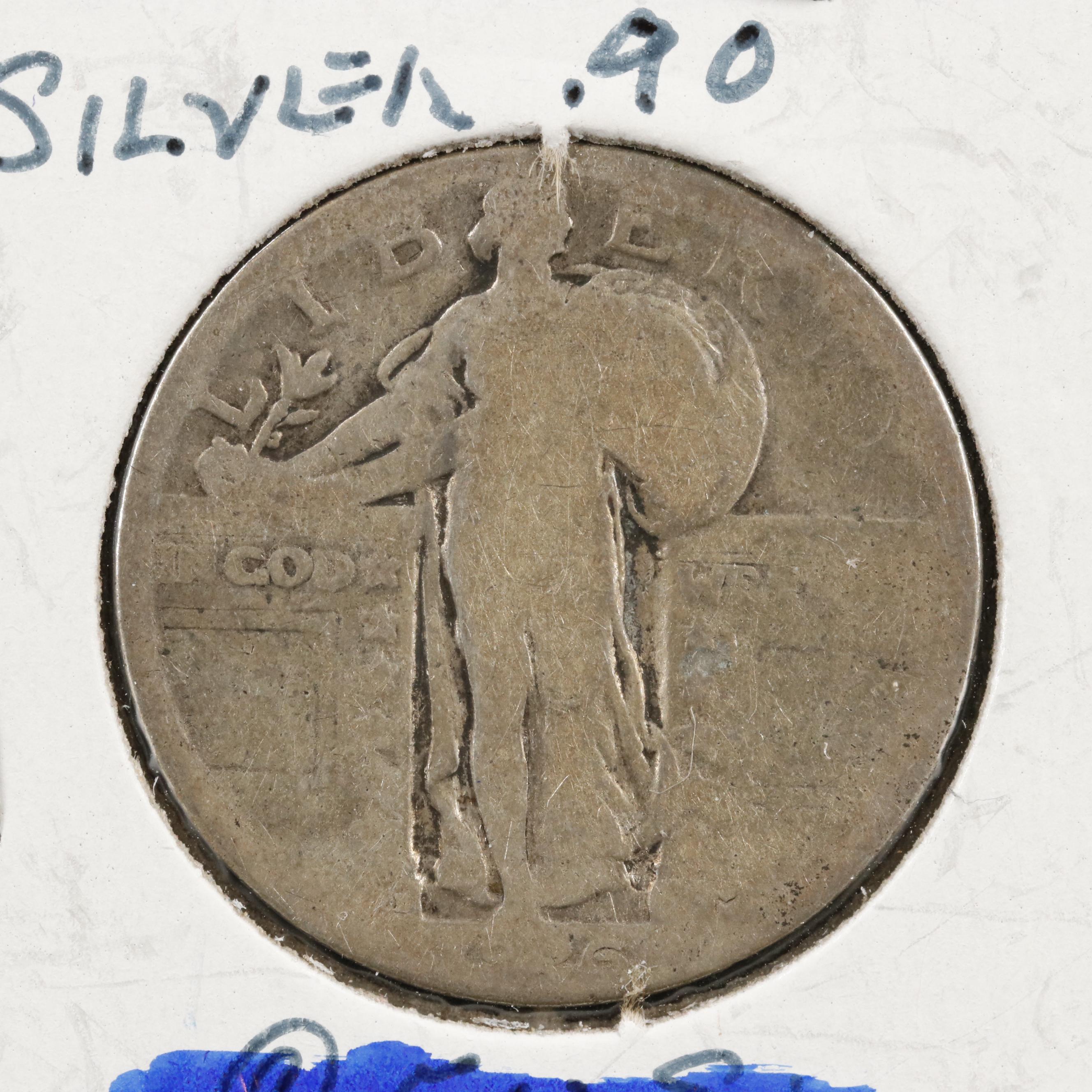 Collection of Fifteen Different Standing Liberty Quarters 1925-1930 Complete