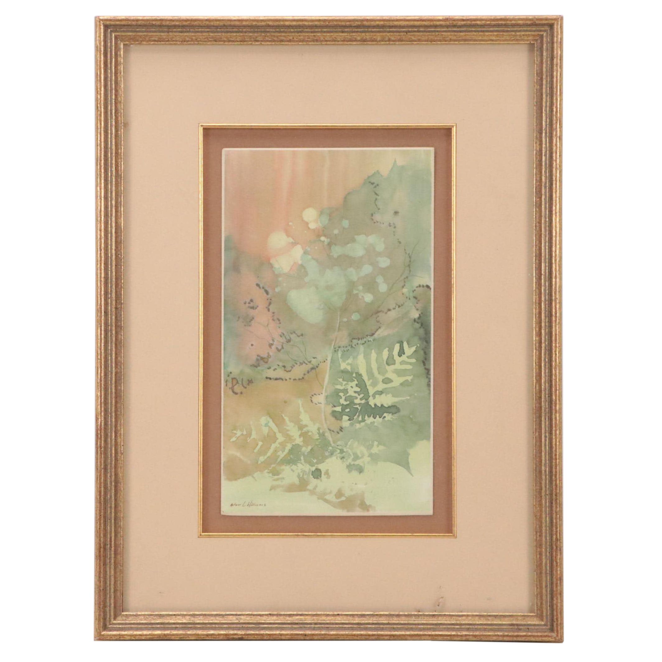 Adair L. Williams Vegetal Landscape Watercolor Painting