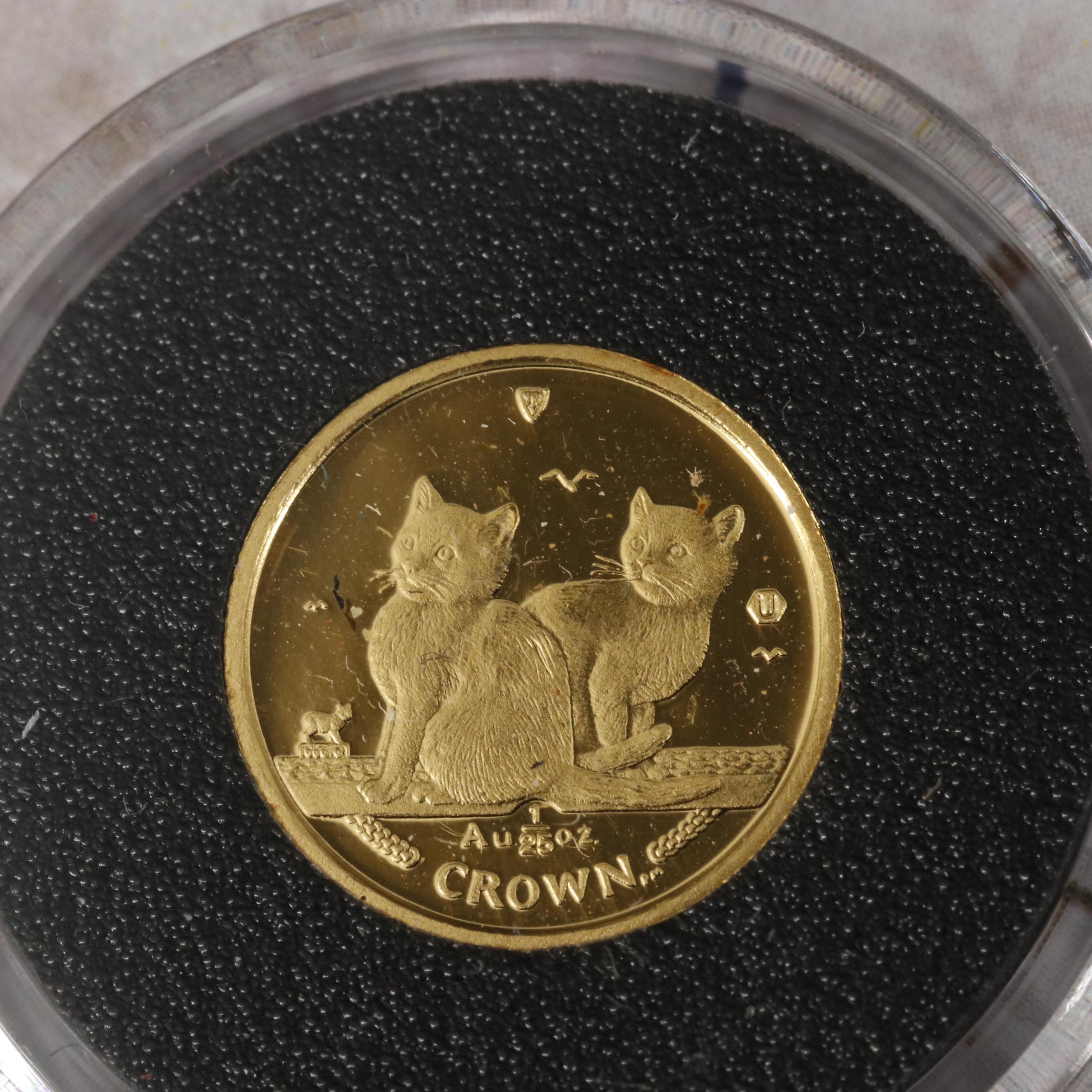 2003 Isle of Man 1/25th Oz. Gold Cat Coin
