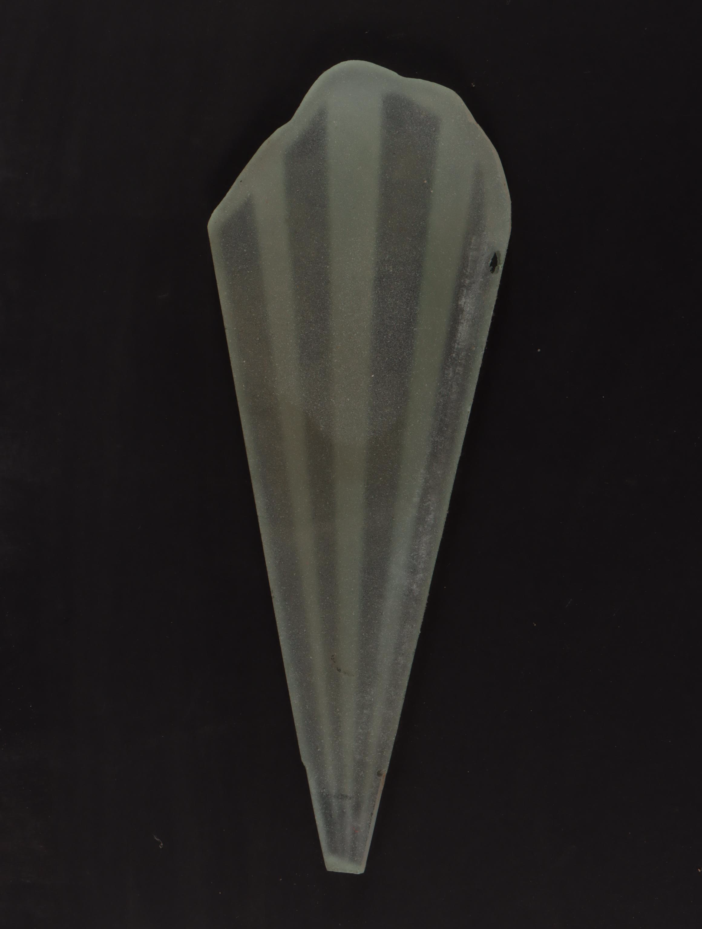 Art Nouveau Style Etched Glass Pane with Floral Motif Glass Tile and More