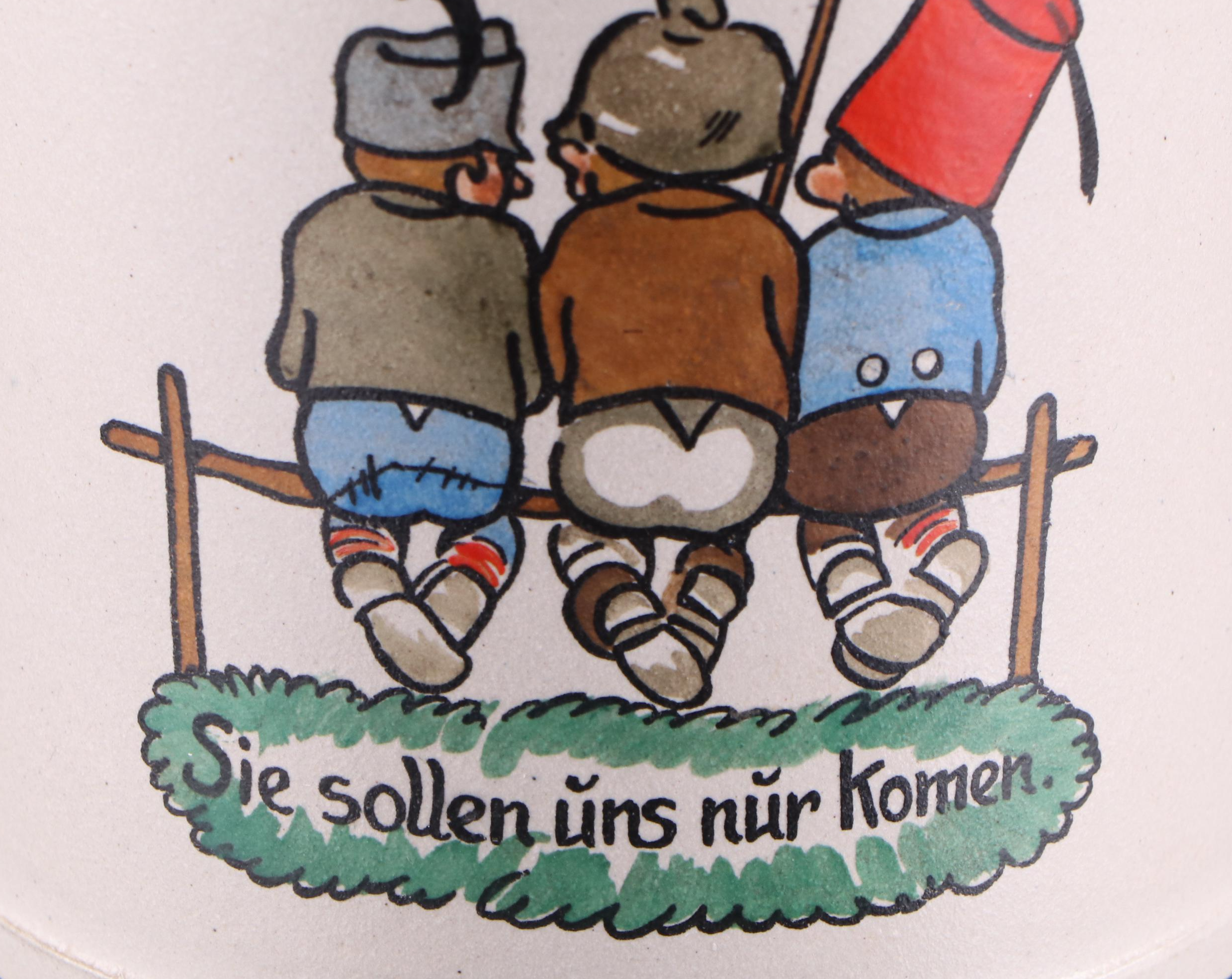 German WWI Era Patriotic Stoneware Stein, 1914