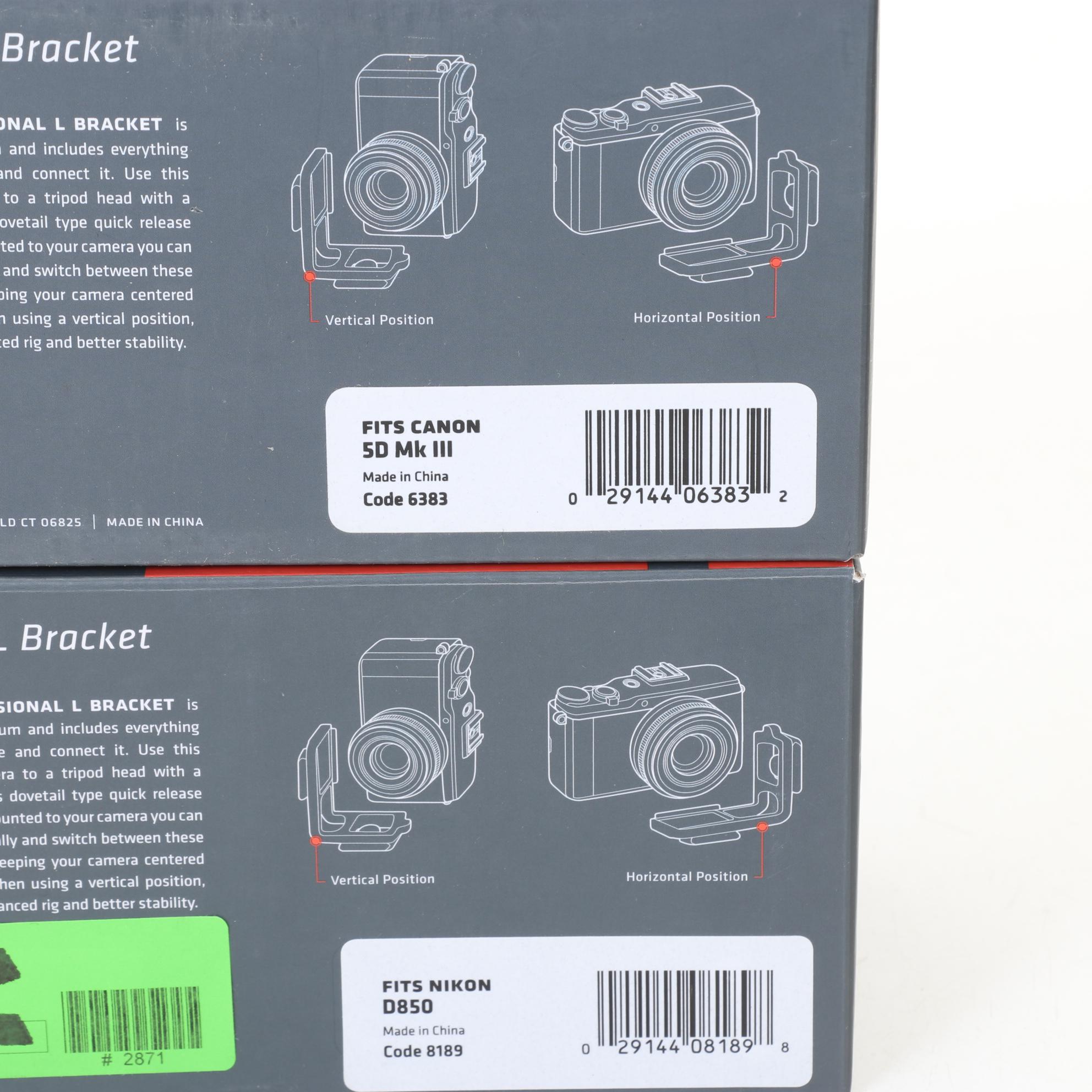 ProMaster L Brackets for Nikon and Canon Cameras