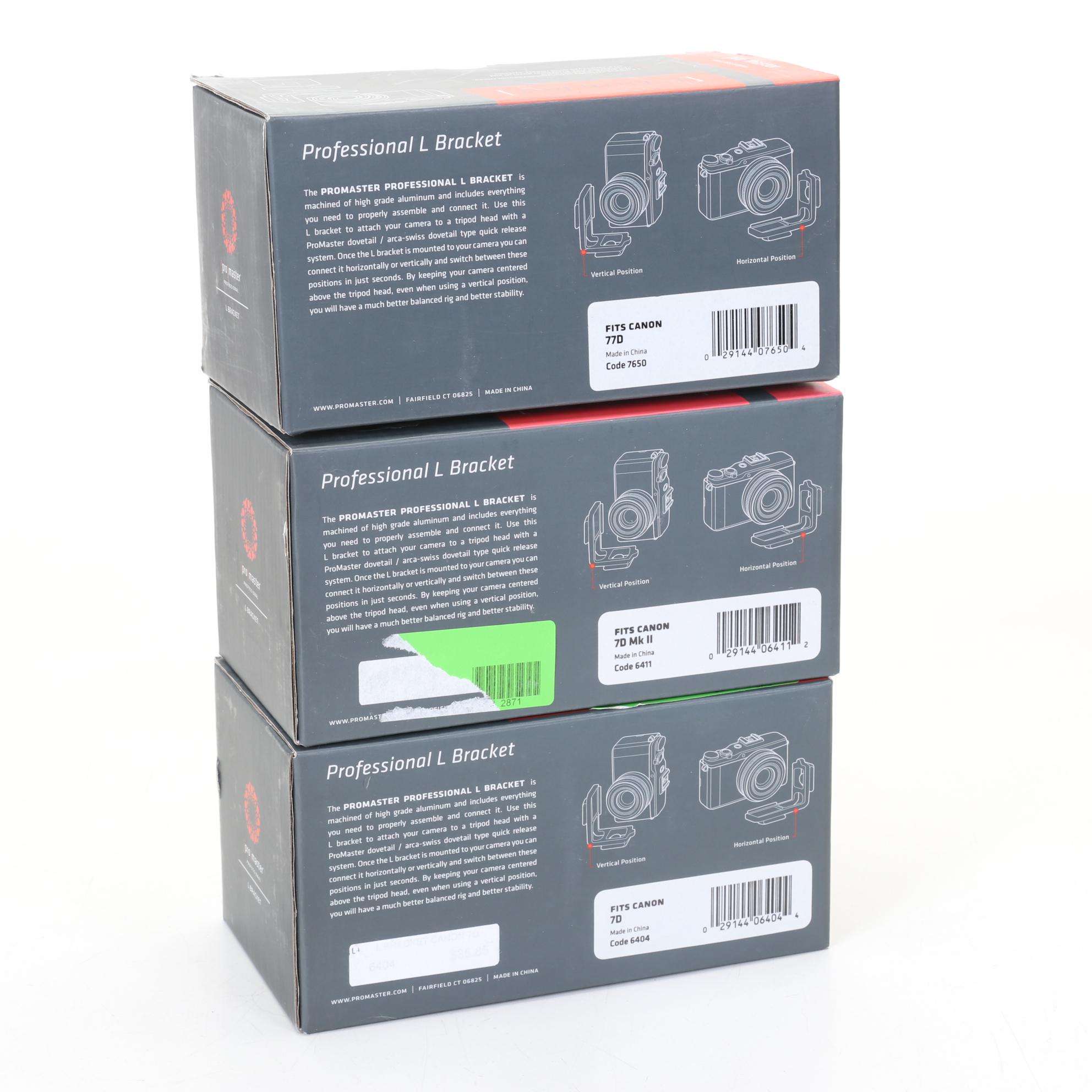 ProMaster L Brackets for Nikon and Canon Cameras