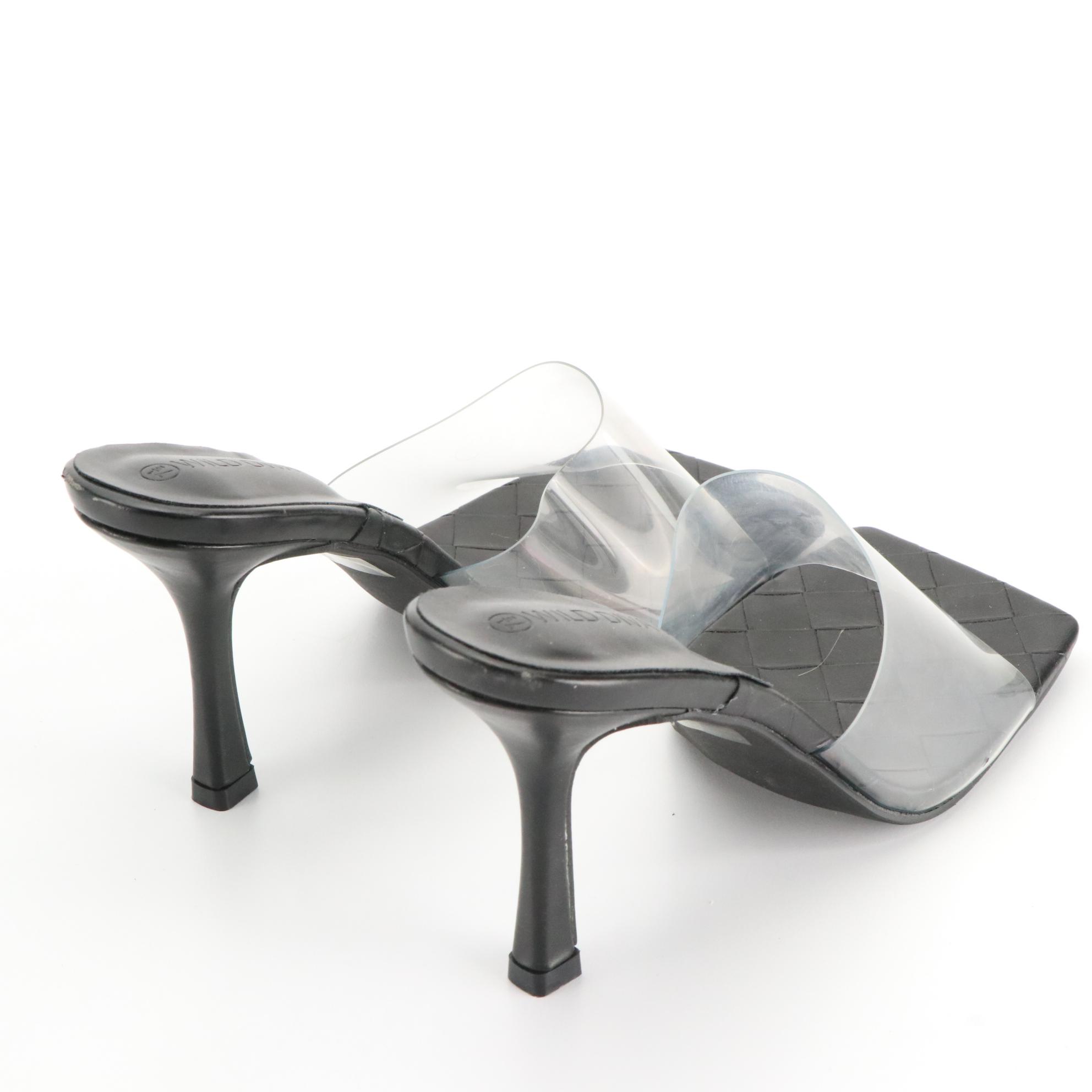 Wild Diva Lounge Ayla-70 Studded Wedges and Bona-41 Square Toe Sandals, Boxes