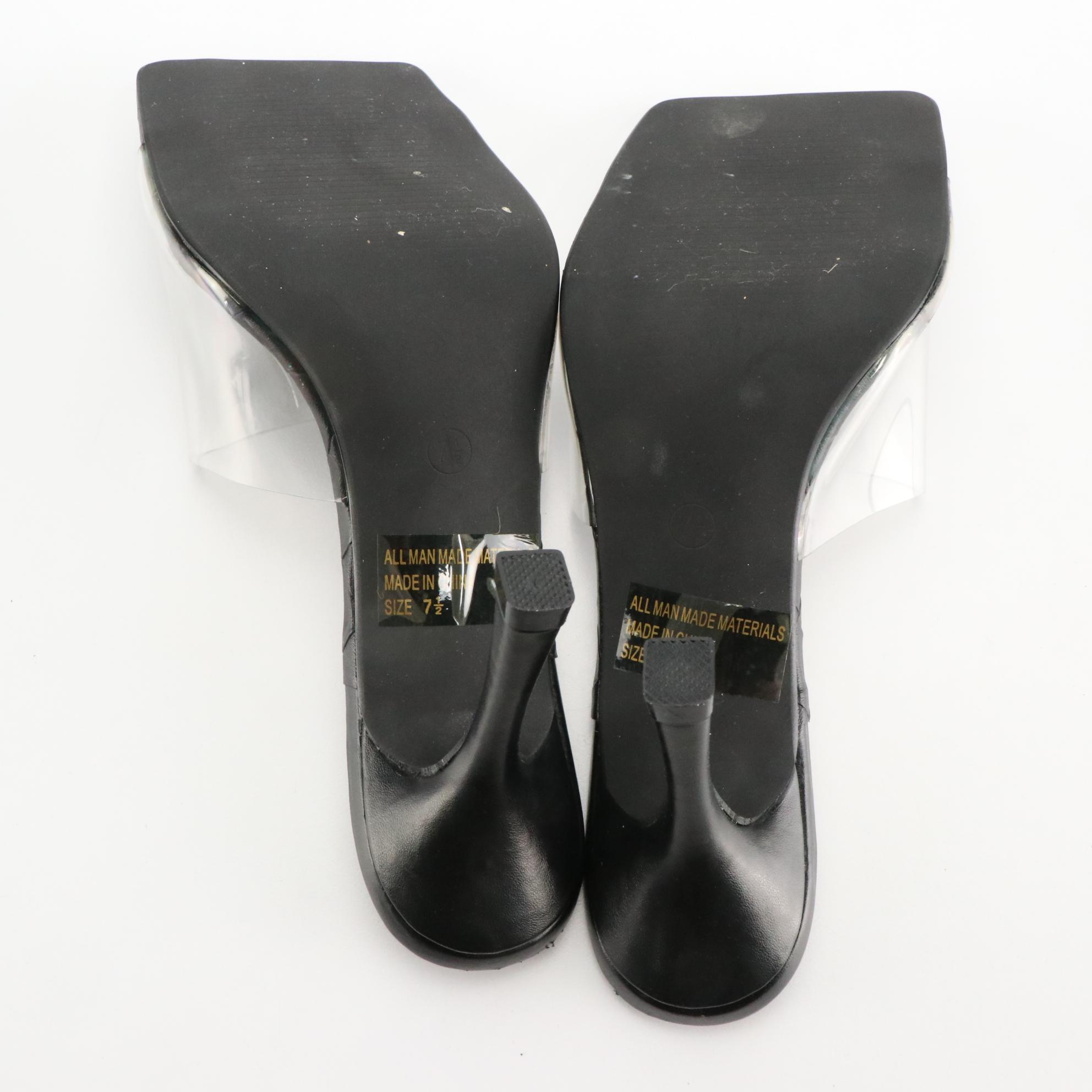 Wild Diva Lounge Ayla-70 Studded Wedges and Bona-41 Square Toe Sandals, Boxes