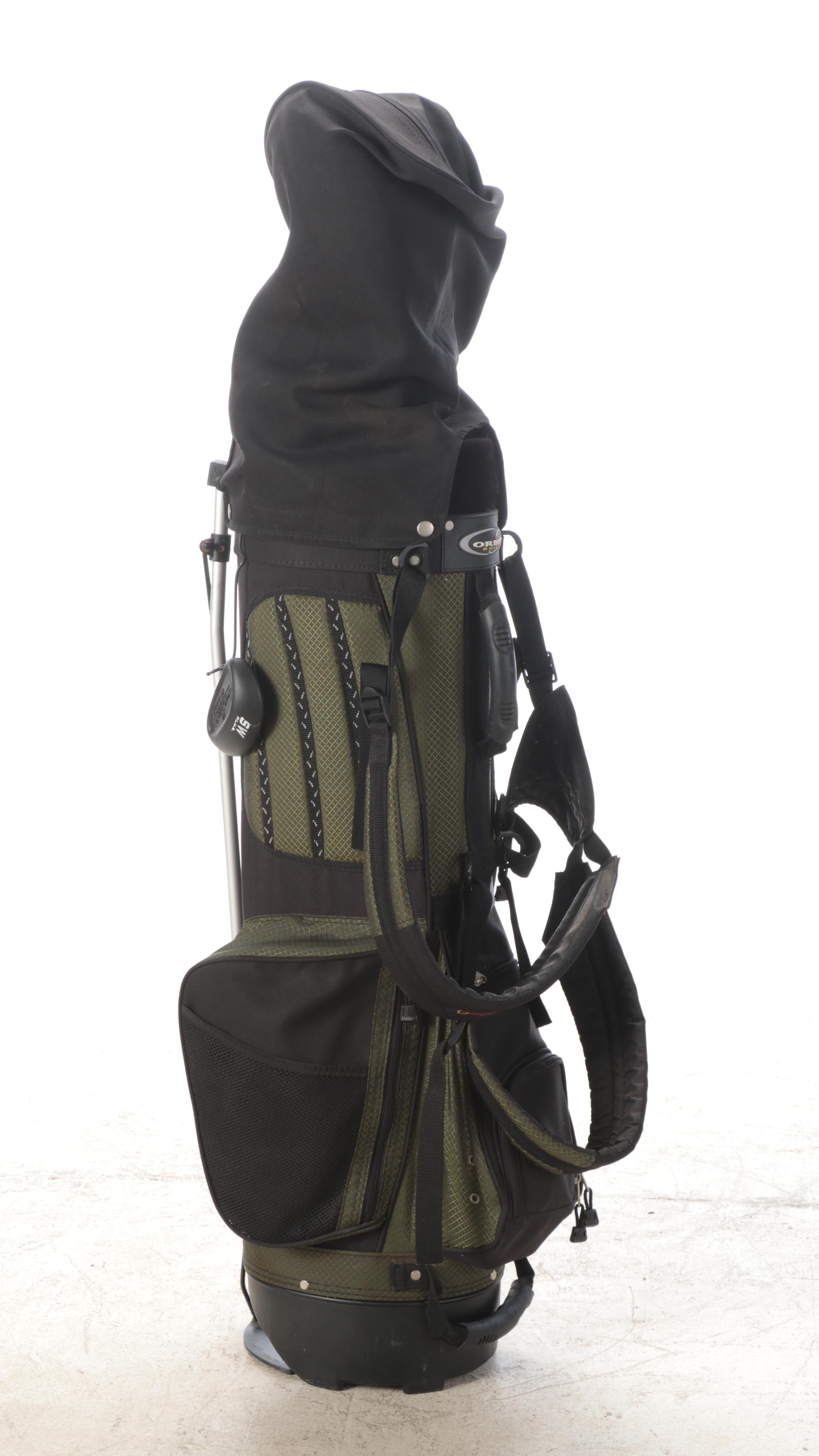 Orbit Golf Bag With Dunlop Max Golf Clubs, Drivers and Big Mo Titanium Driver