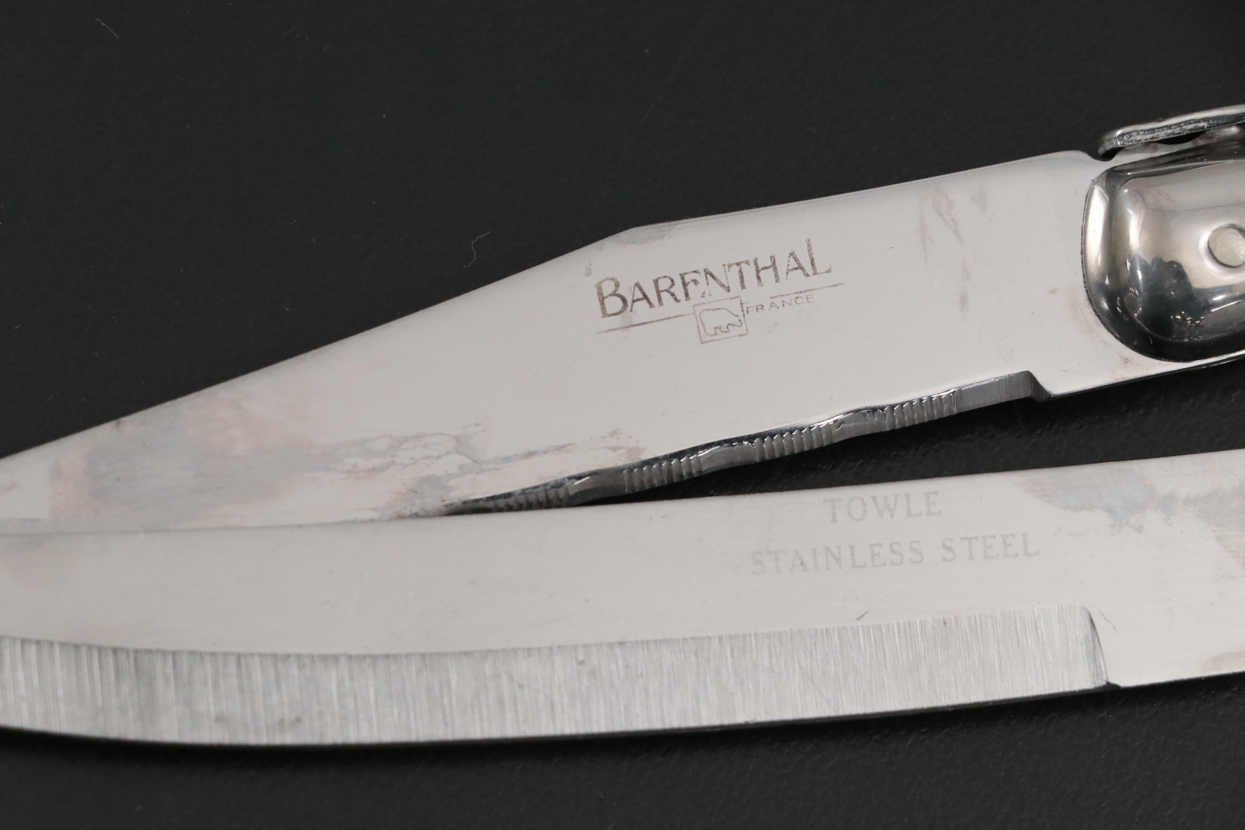 Barenthal "Laguiole" Steak Knives with KitchenAid Stainless Steel Knife Set