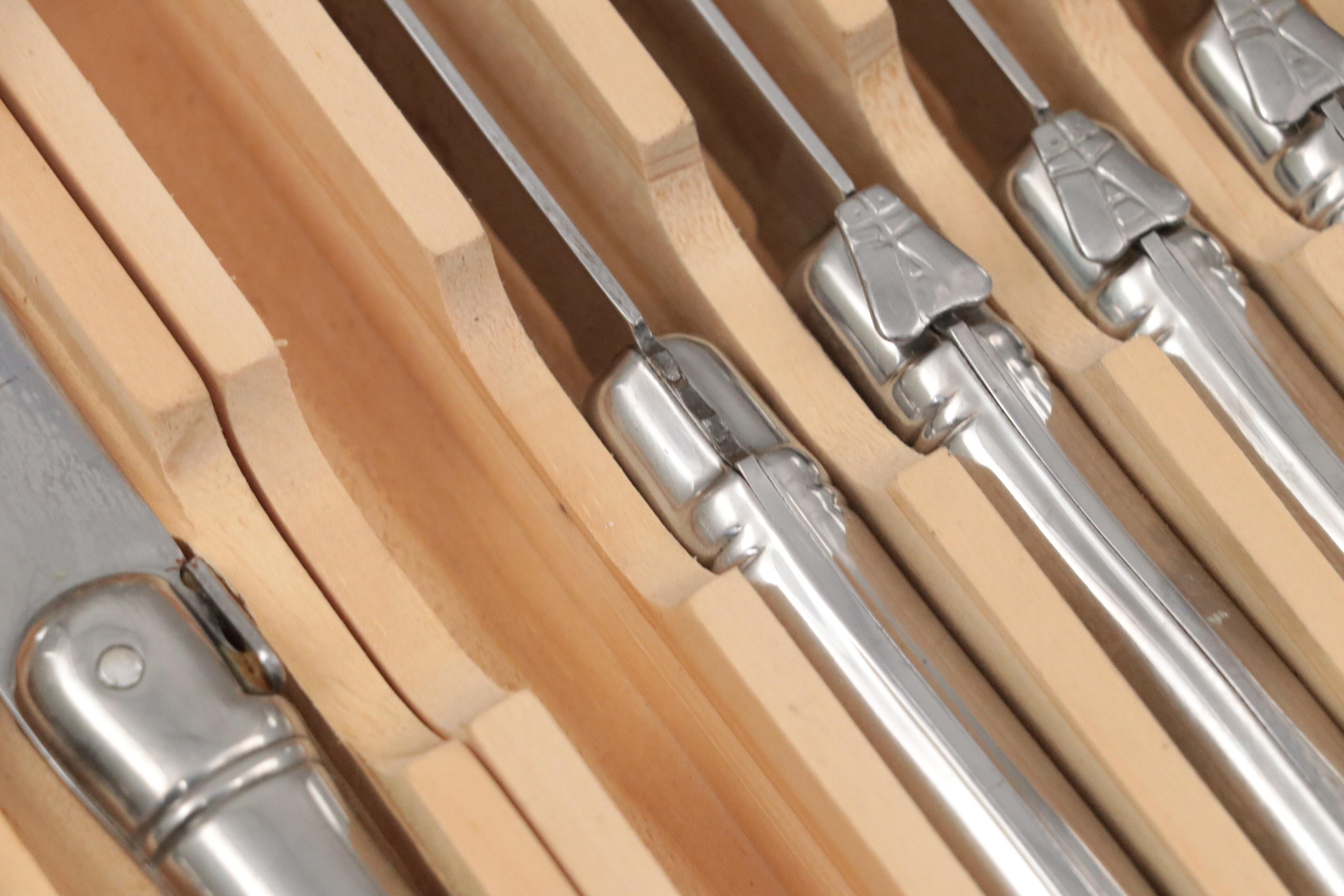 Barenthal "Laguiole" Steak Knives with KitchenAid Stainless Steel Knife Set