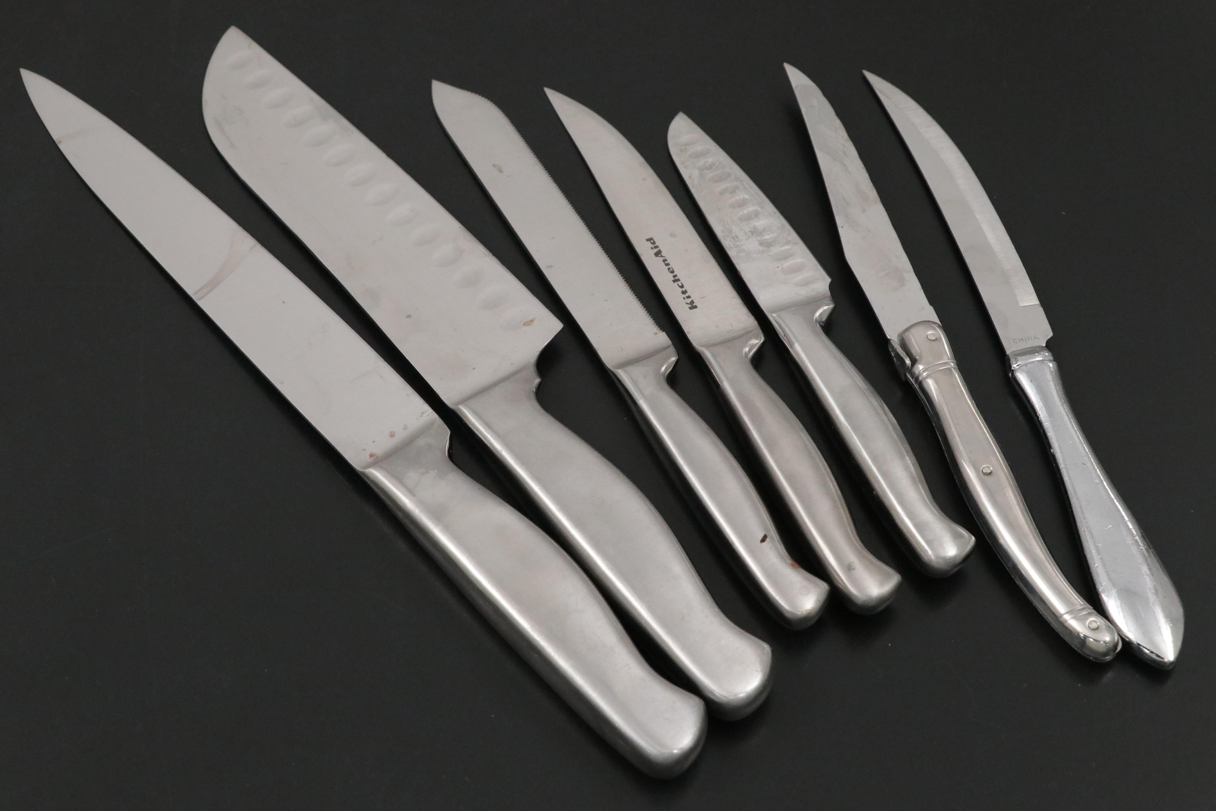 Barenthal "Laguiole" Steak Knives with KitchenAid Stainless Steel Knife Set