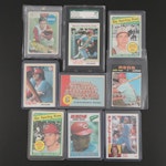 Topps Baseball Cards Featuring Johnny Bench All-Star Rookie and Pete Rose