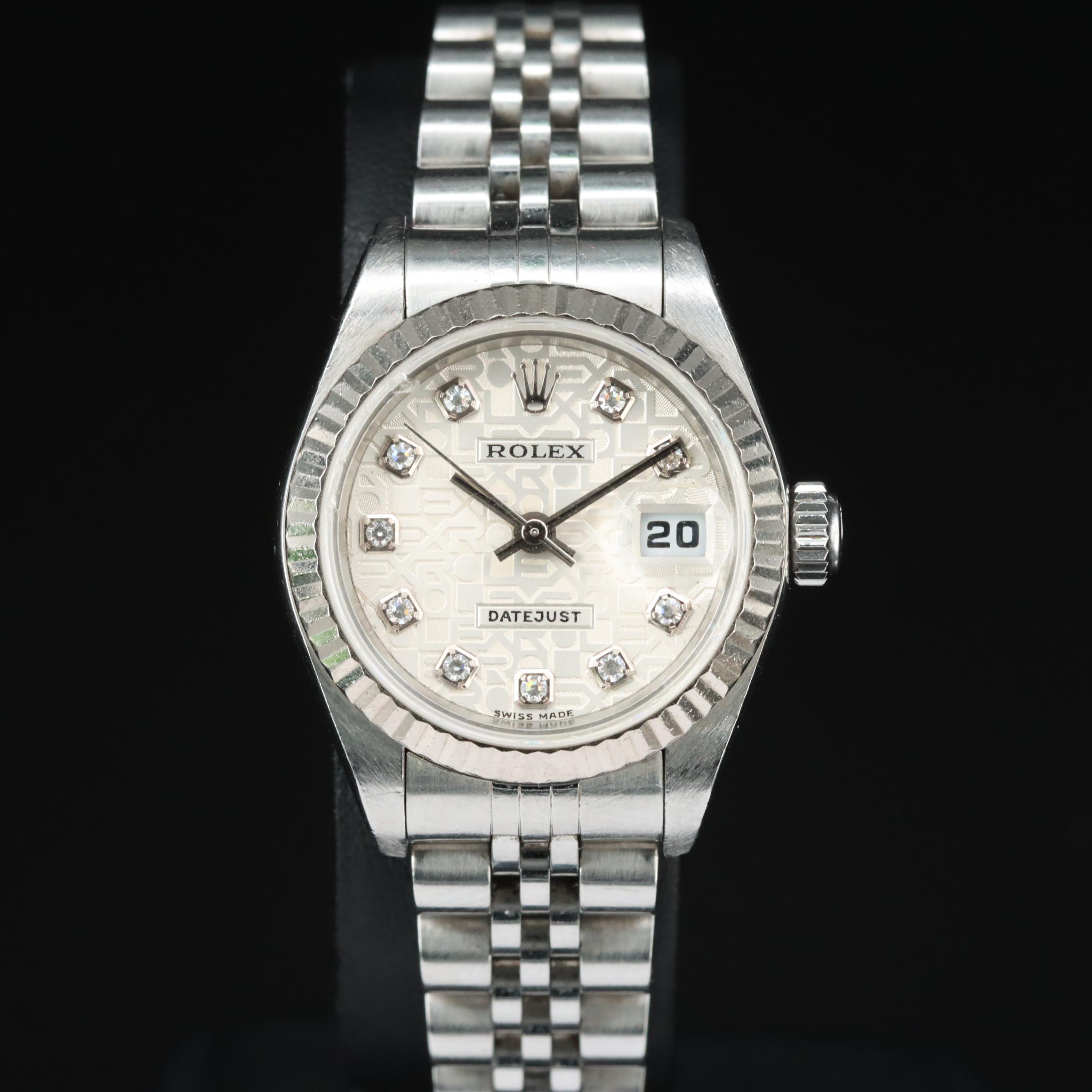 2002 Rolex Factory Diamond Jubilee Dial, 18K and Steel Datejust Watch