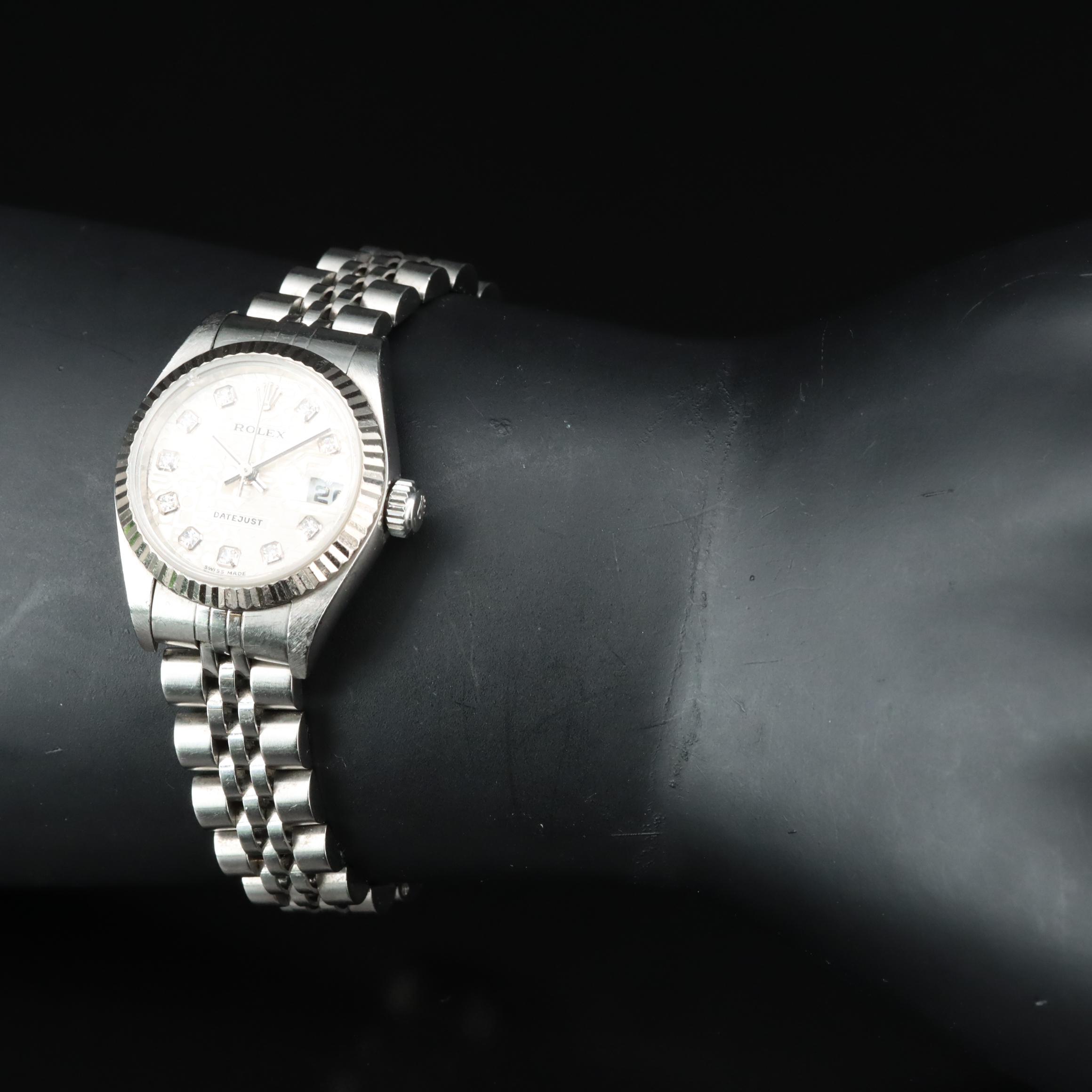 2002 Rolex Factory Diamond Jubilee Dial, 18K and Steel Datejust Watch