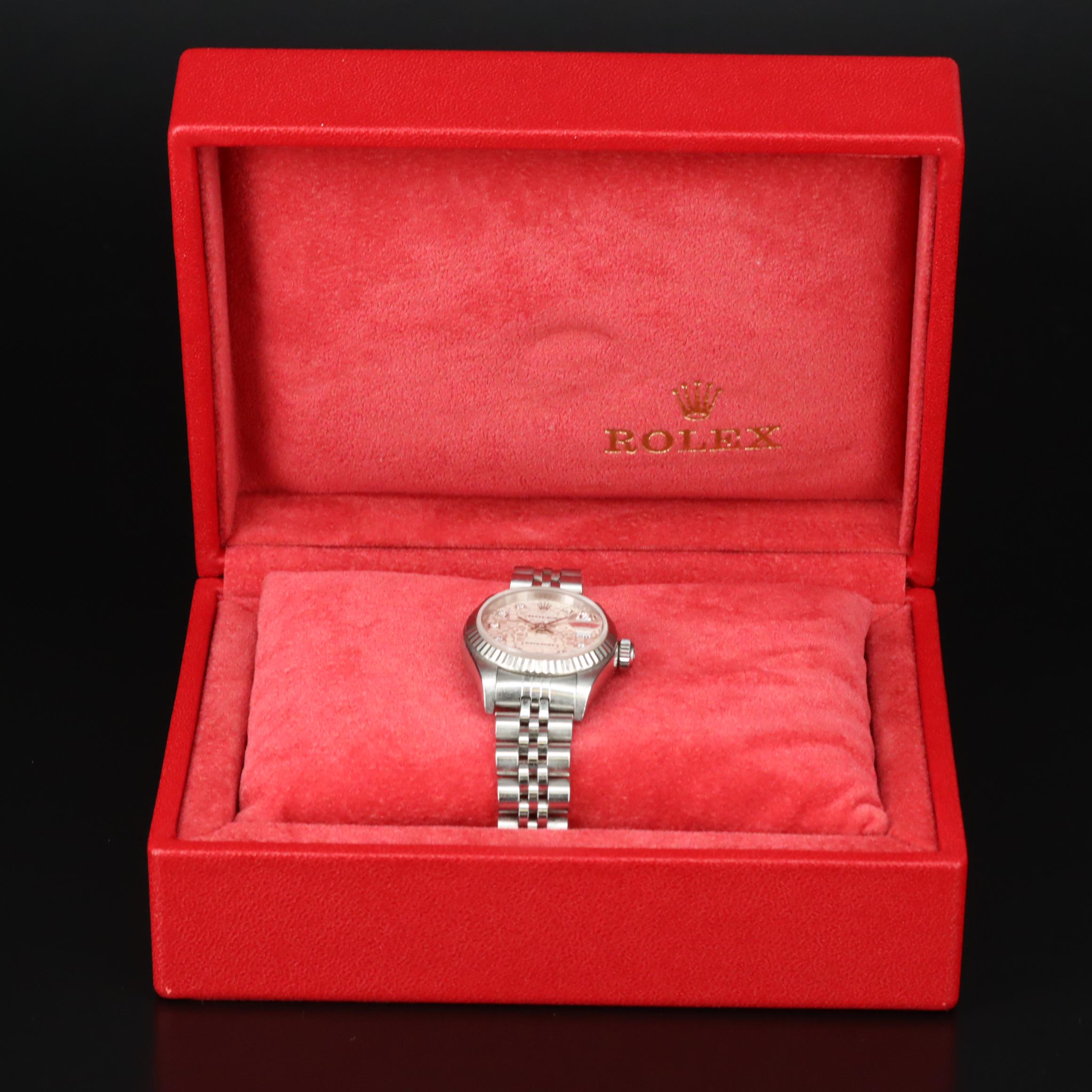 2002 Rolex Factory Diamond Jubilee Dial, 18K and Steel Datejust Watch