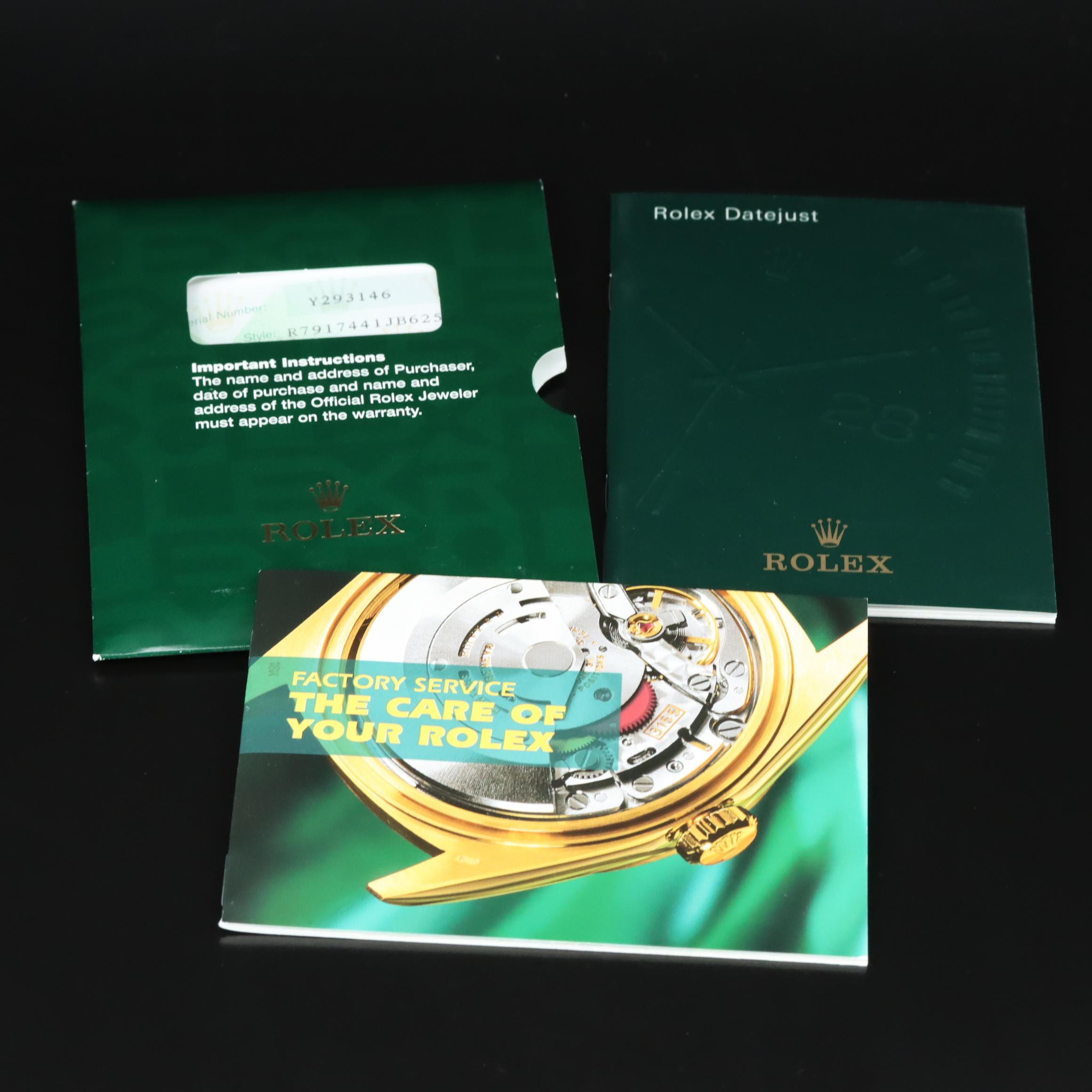 2002 Rolex Factory Diamond Jubilee Dial, 18K and Steel Datejust Watch