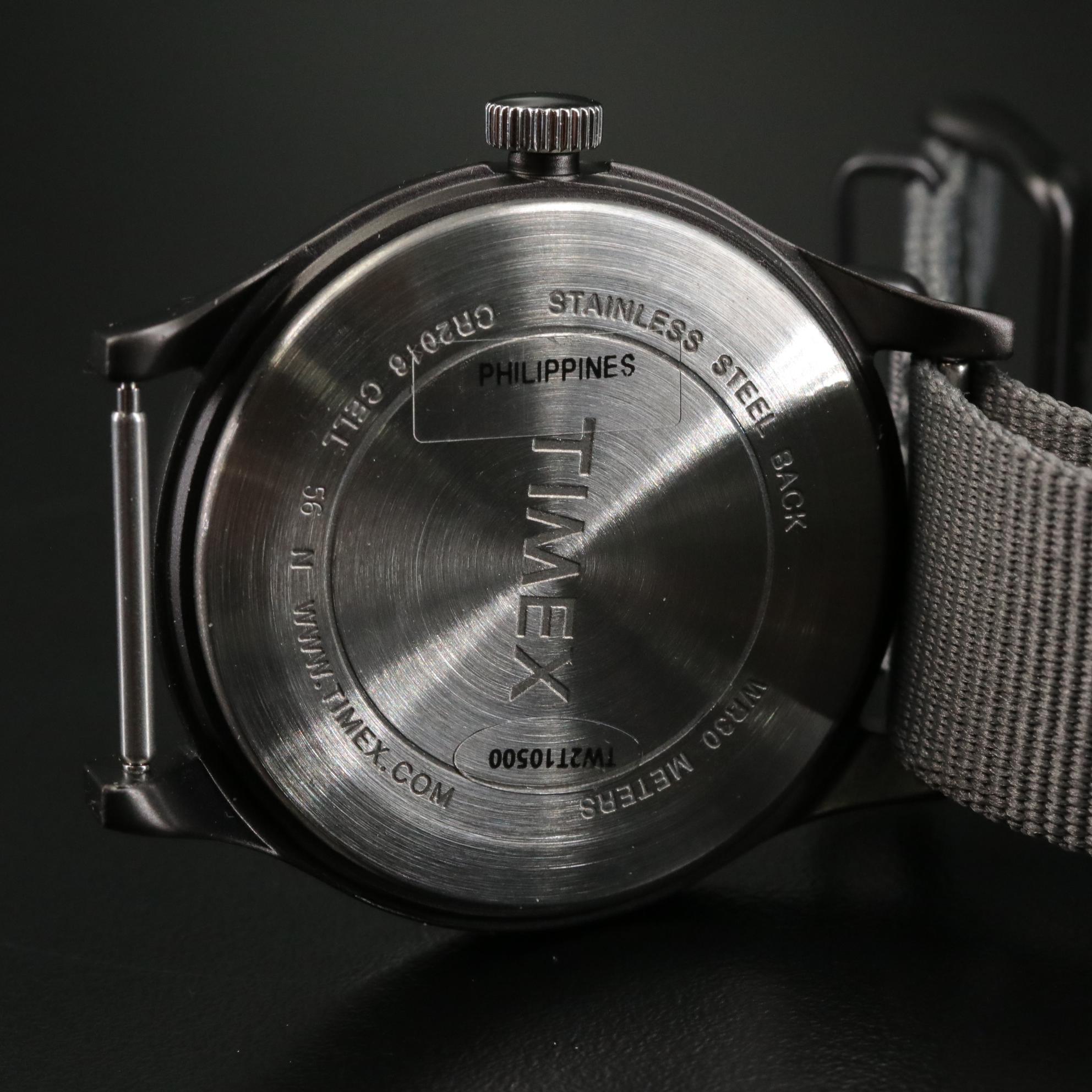 Timex MK1 Aluminum Quartz Watch with Gray Fabric Strap