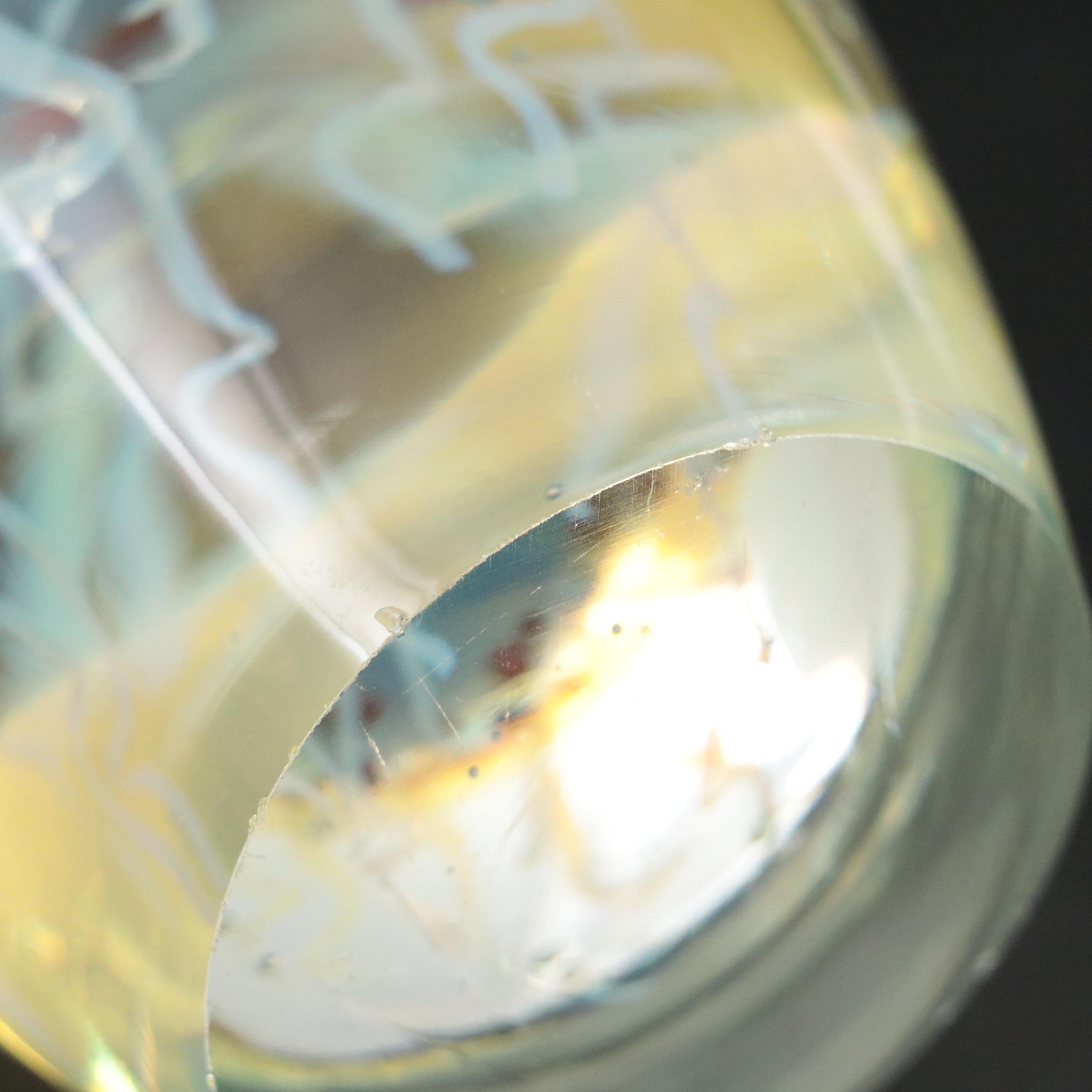 Rollin Karg Handcrafted Opalescent Studio Art Glass Jellyfish Paperweight, 2006