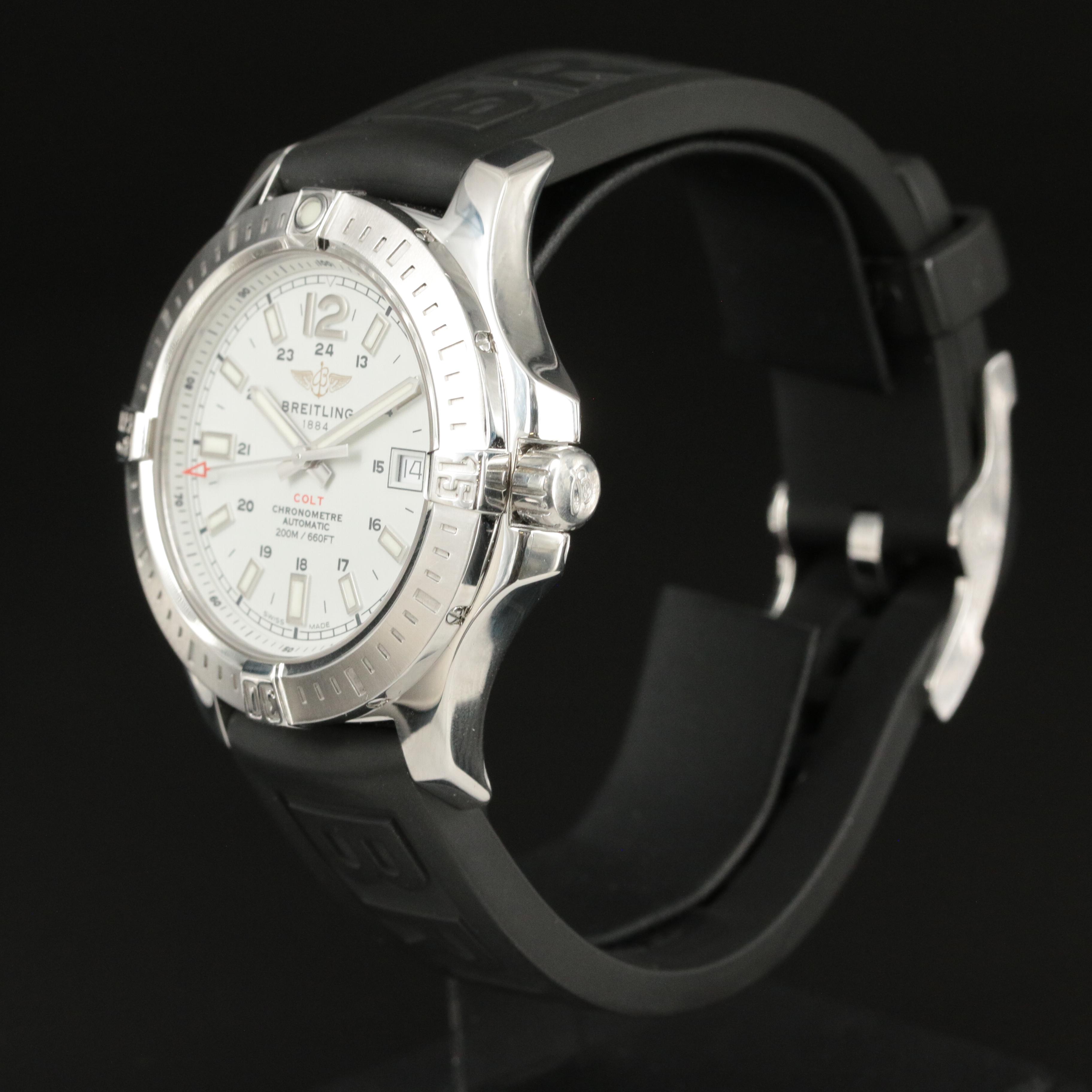 Breitling Colt 41mm White Steel Automatic Watch